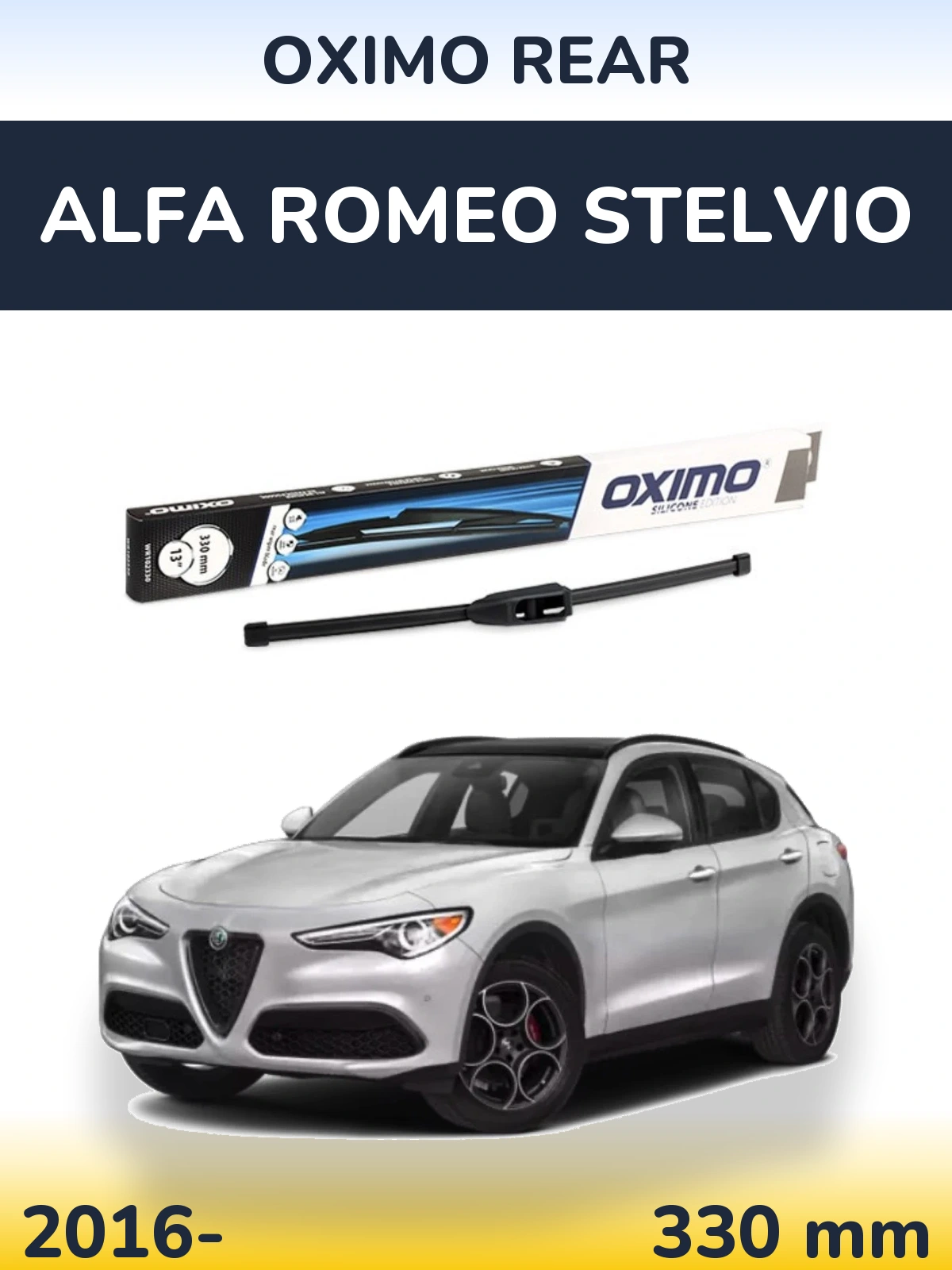 Rear wiper blade Oximo Rear 330 mm for Alfa Romeo Stelvio 2016-2026