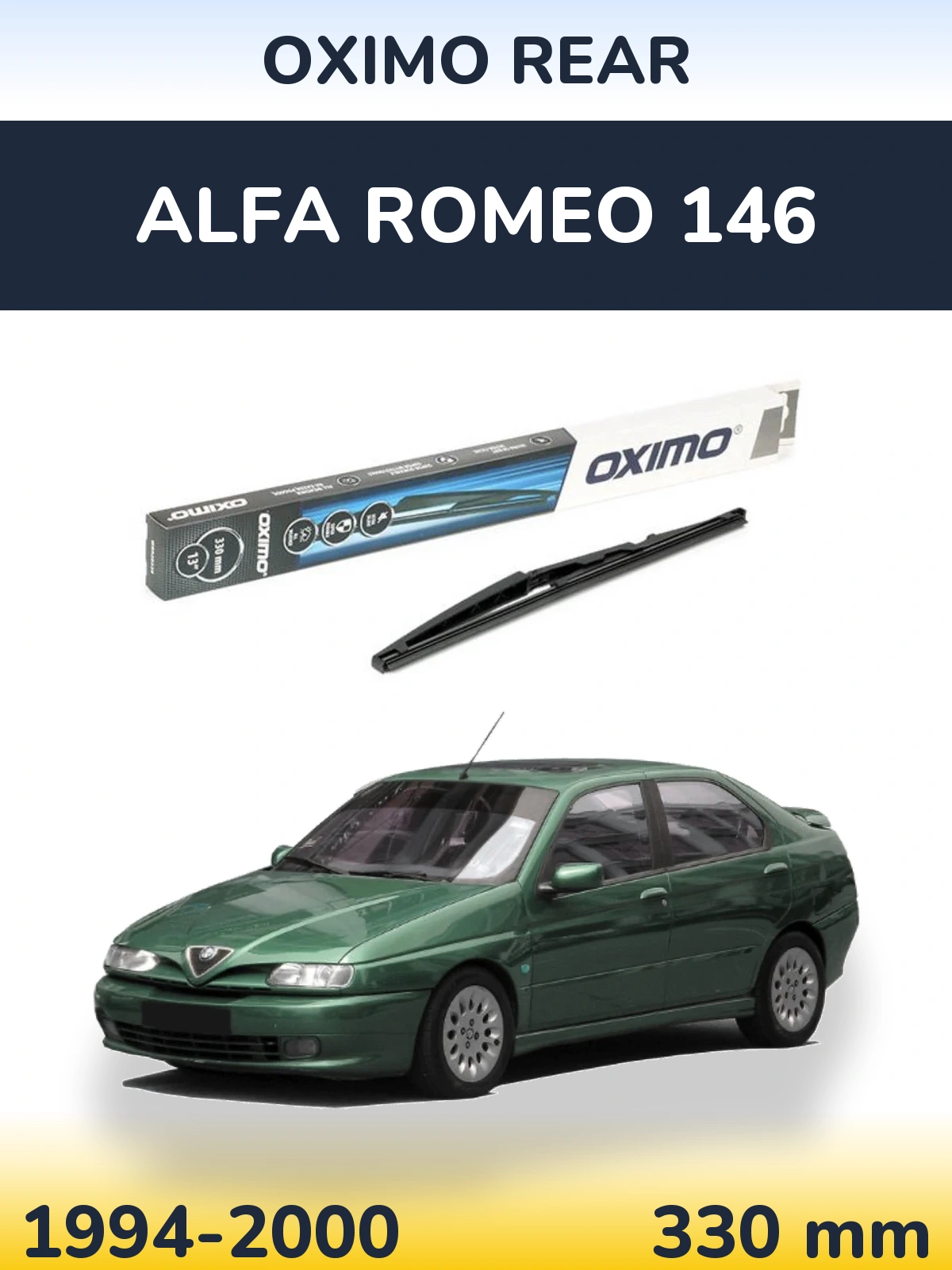 Rear wiper blade Oximo Rear 330 mm for Alfa Romeo 146 1994-2000