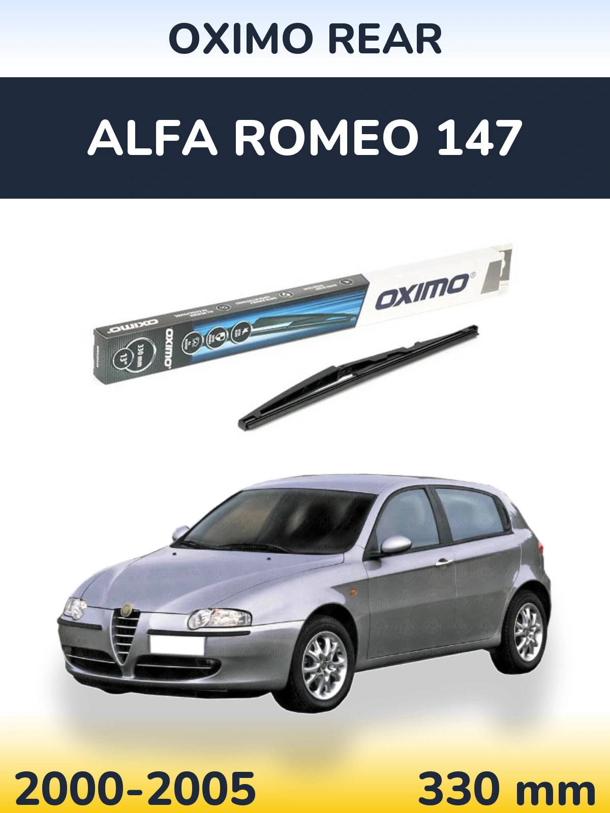 Rear wiper blade Oximo Rear 330 mm for Alfa Romeo 147 2000-2005