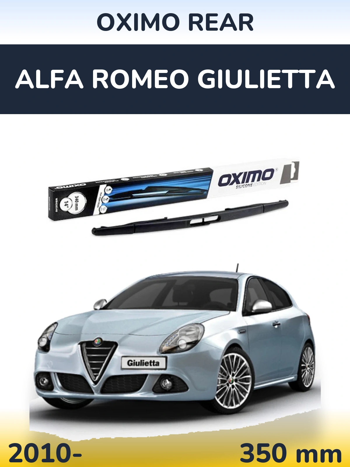 Rear wiper blade Oximo Rear 350 mm for Alfa Romeo Giulietta 2010-2026