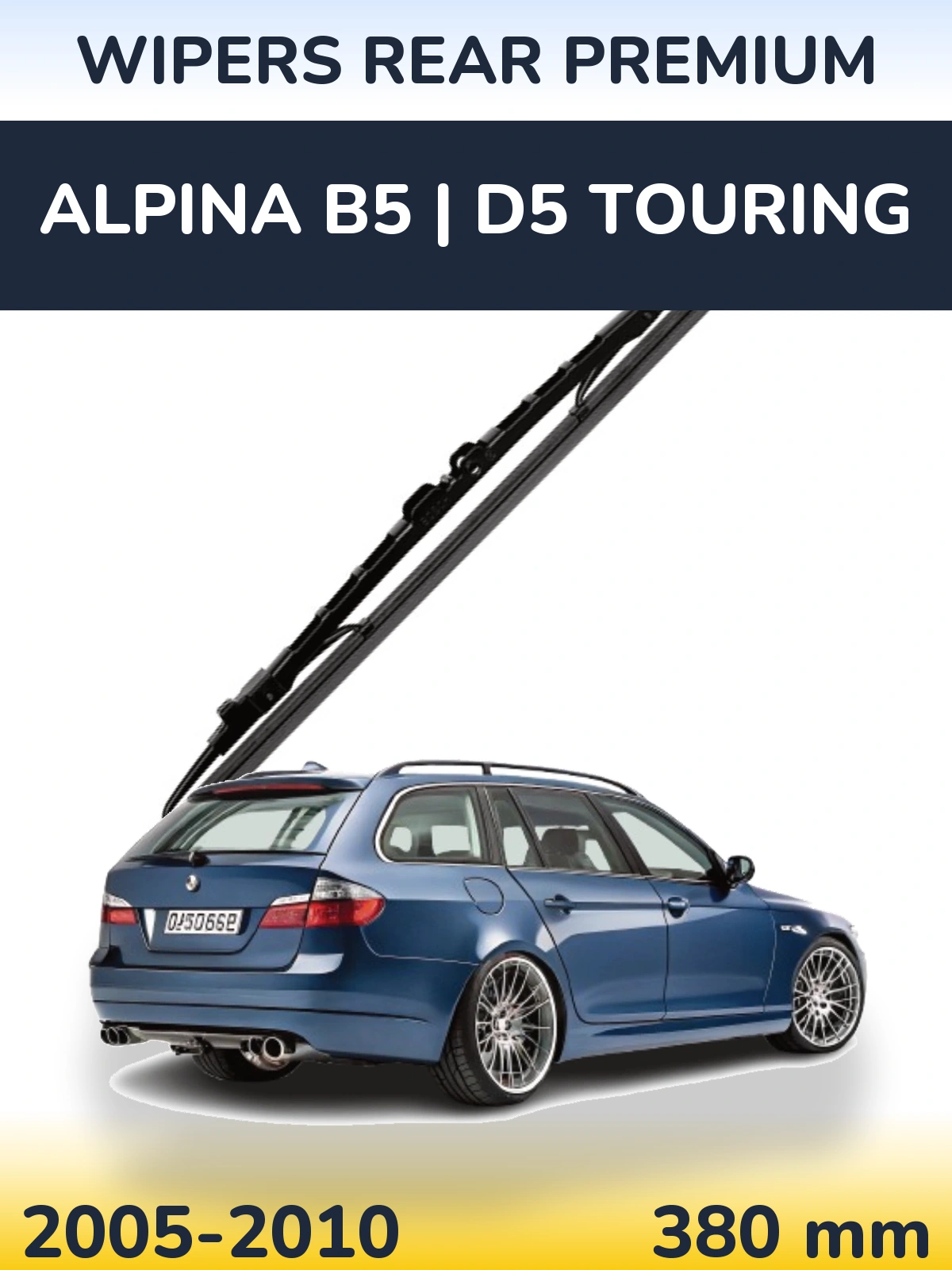 Rear wiper blade WIPERS REAR PREMIUM 380 mm for Alpina B5 | D5 Touring 2005-2010