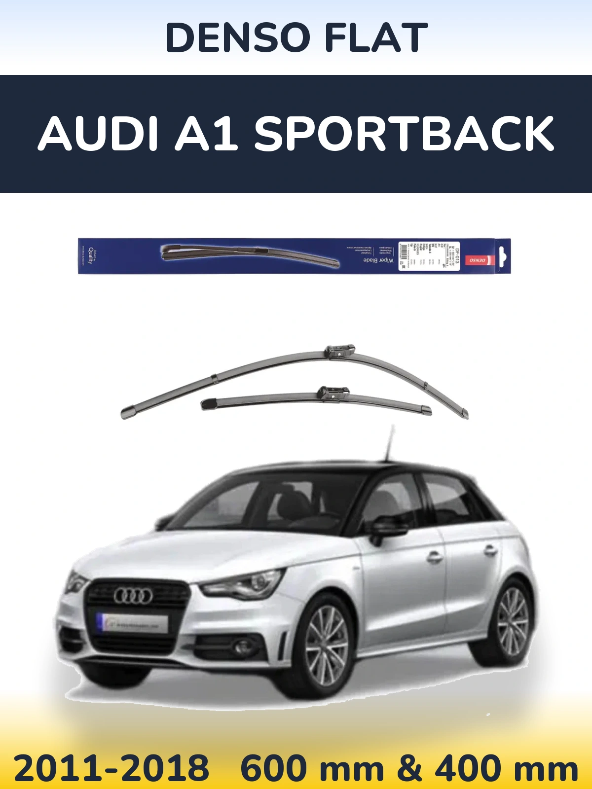 Комплект передних дворников Denso Flat 600 & 380 мм для Audi A1 Sportback 2011-2018
