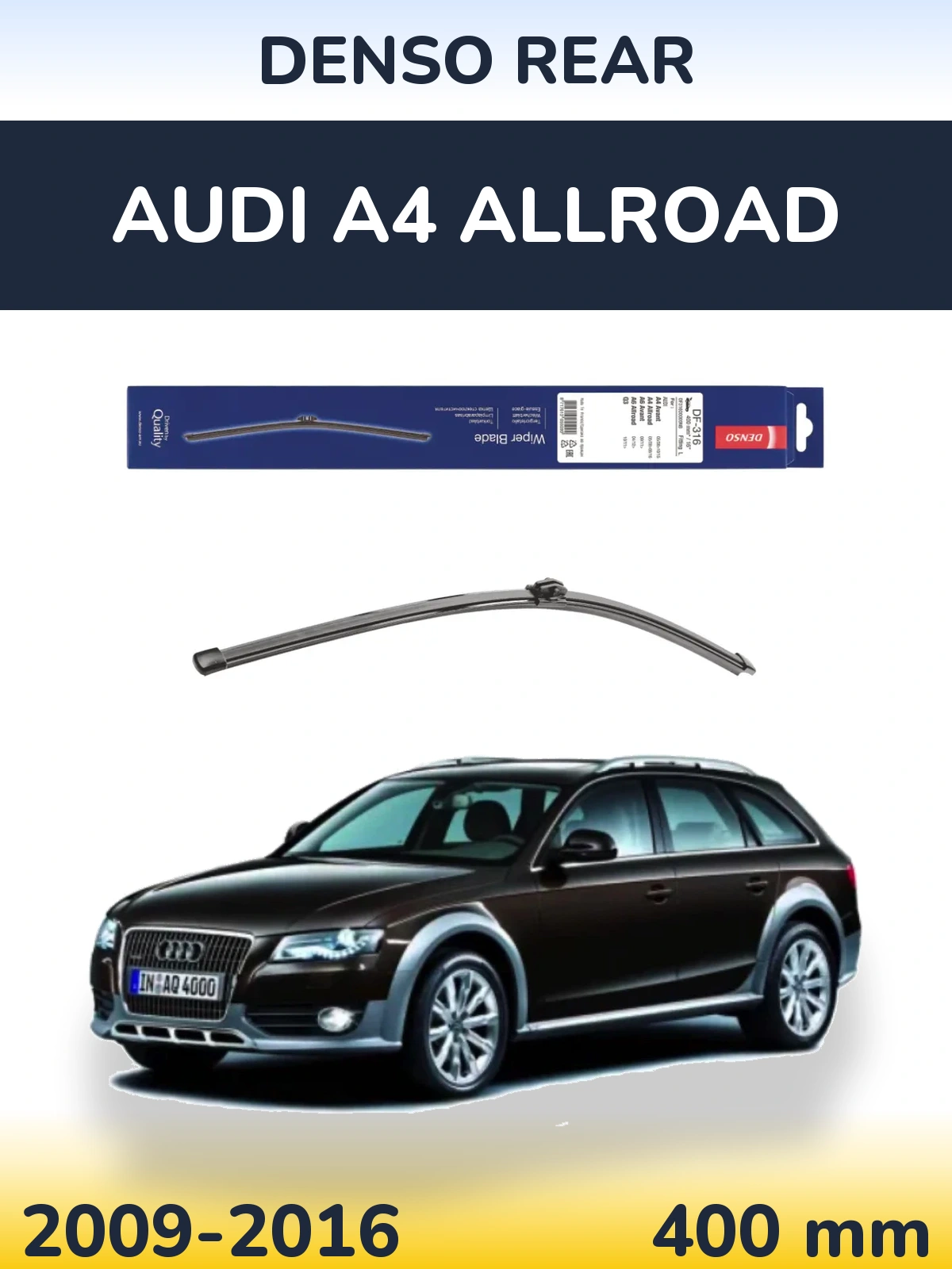 Задня щітка Denso Rear 400 мм для Audi A4 Allroad 2009-2016