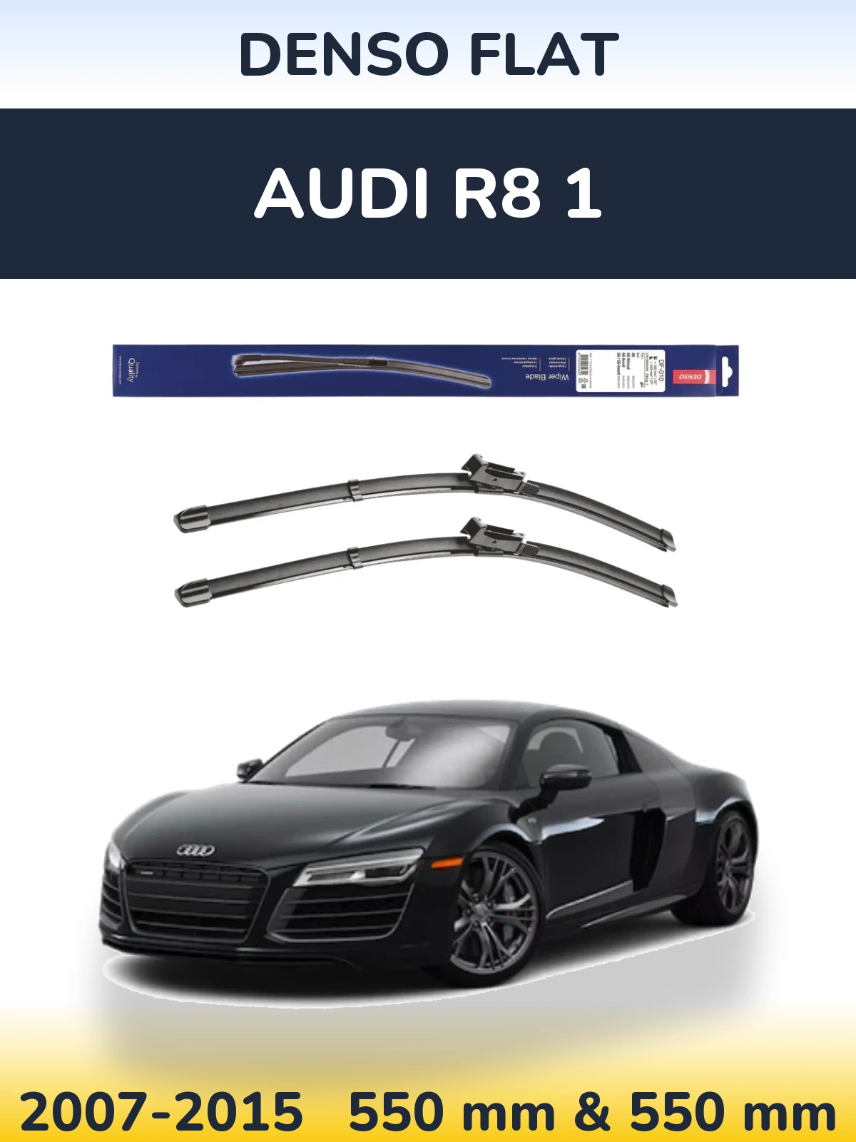 Комплект передніх щіток Denso Flat 550 & 550 мм для Audi R8 1 2007-2015