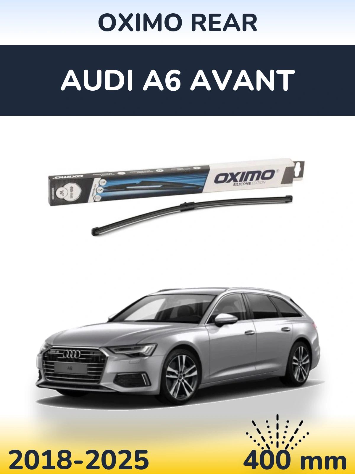 Задня щітка Oximo Rear 400 мм для Audi A6 Avant 2018-2025