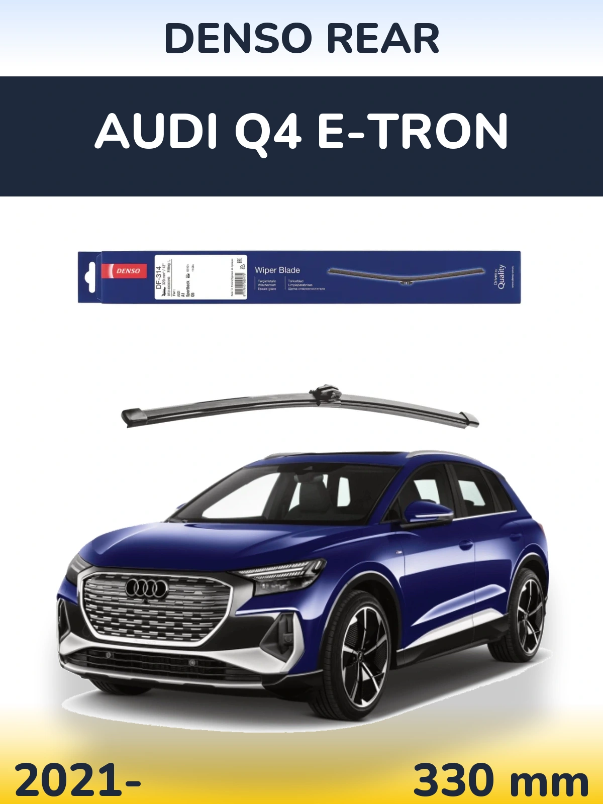 Rear wiper blade Denso Rear 320 mm for Audi Q4 e-tron 2021-2026