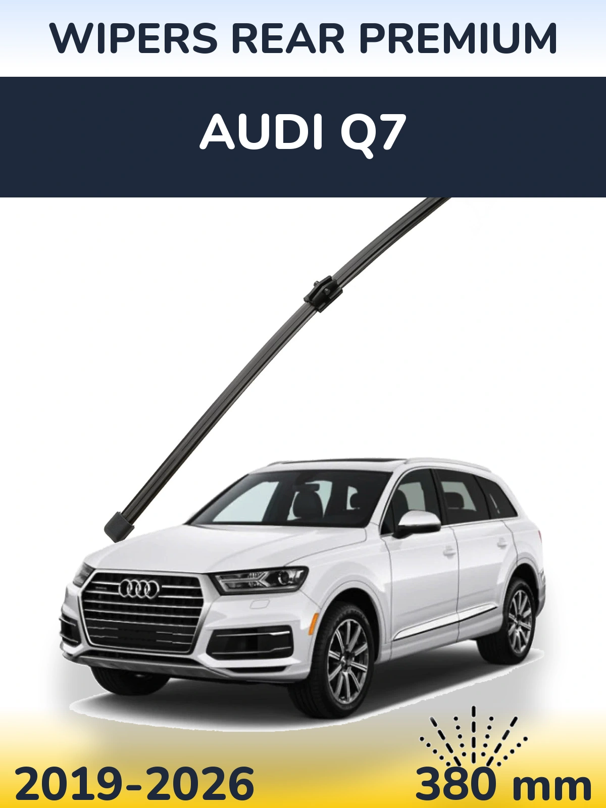 Rear wiper blade WIPERS REAR PREMIUM 380 mm for Audi Q7 2019-2026