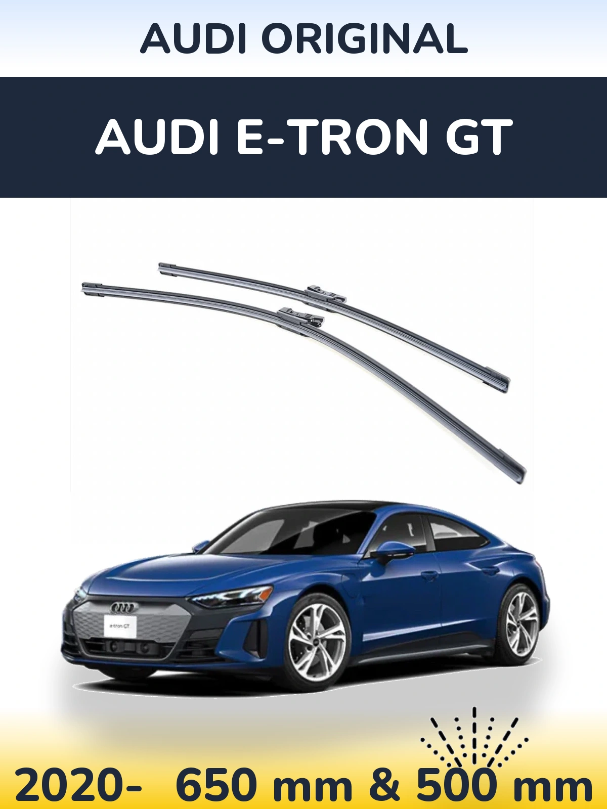 Front wiper blade set Audi OEM Audi Original 650 & 500 mm for Audi e-tron GT 2020-2026