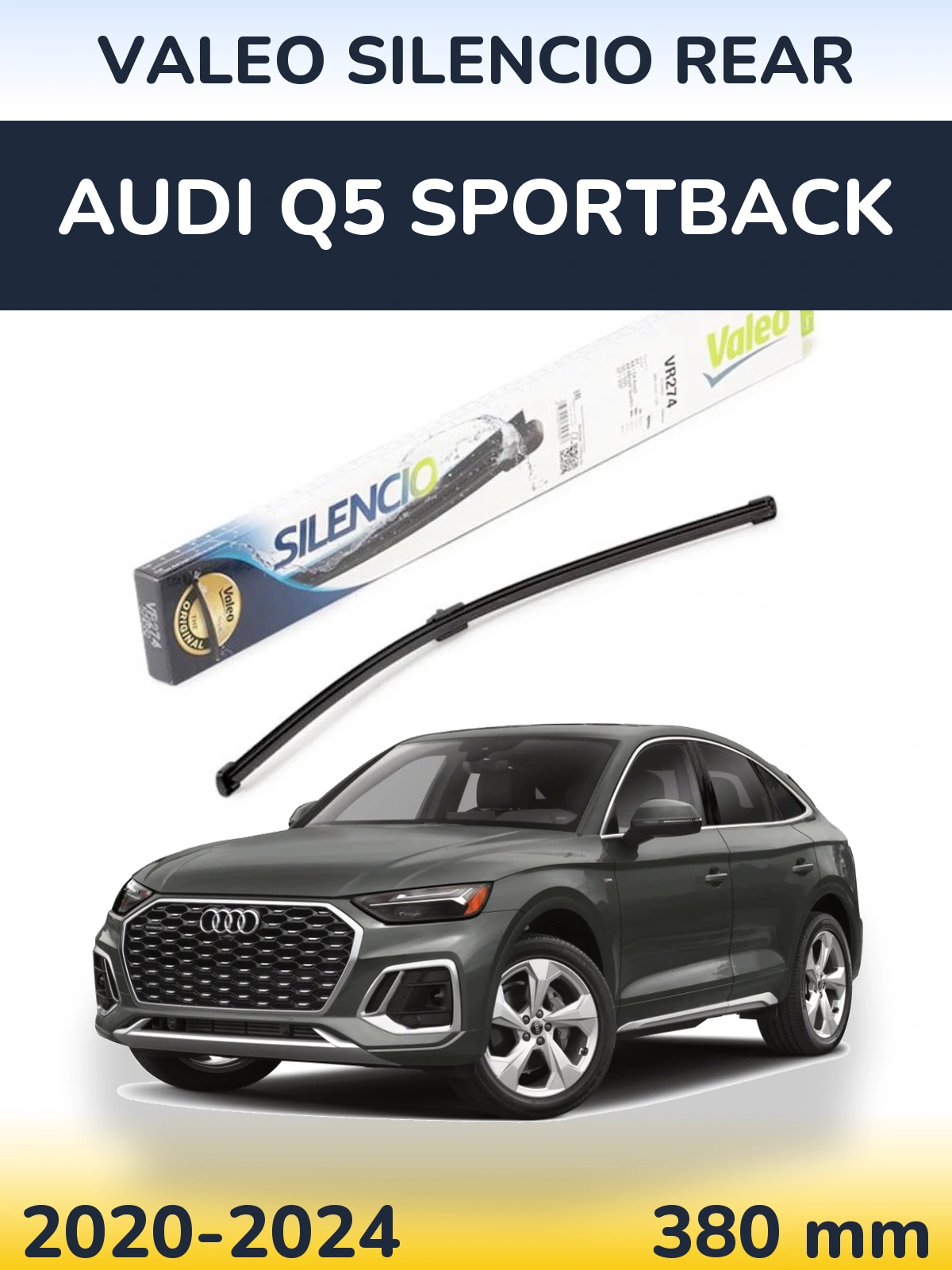 Задня щітка Valeo Silencio Rear 380 мм для Audi Q5 Sportback 2020-2024