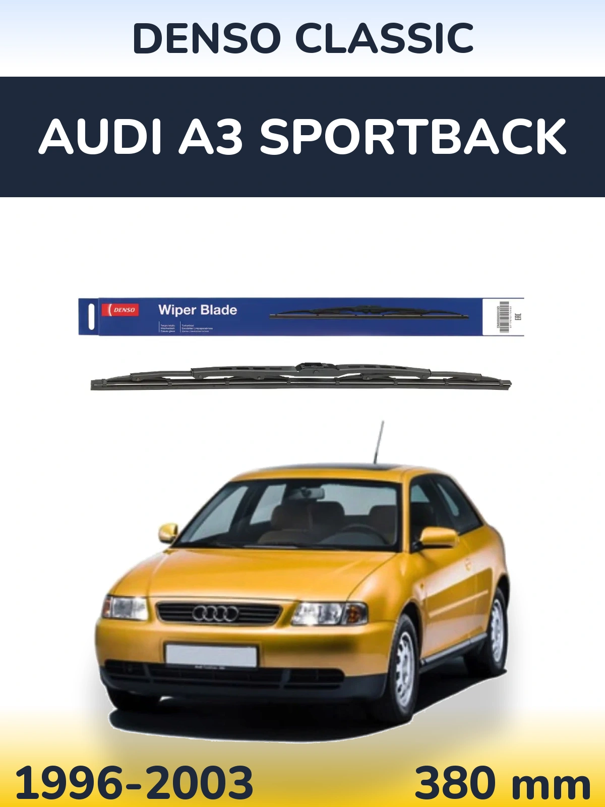 Задня щітка Denso Classic 380 мм для Audi A3 Sportback 1996-2003