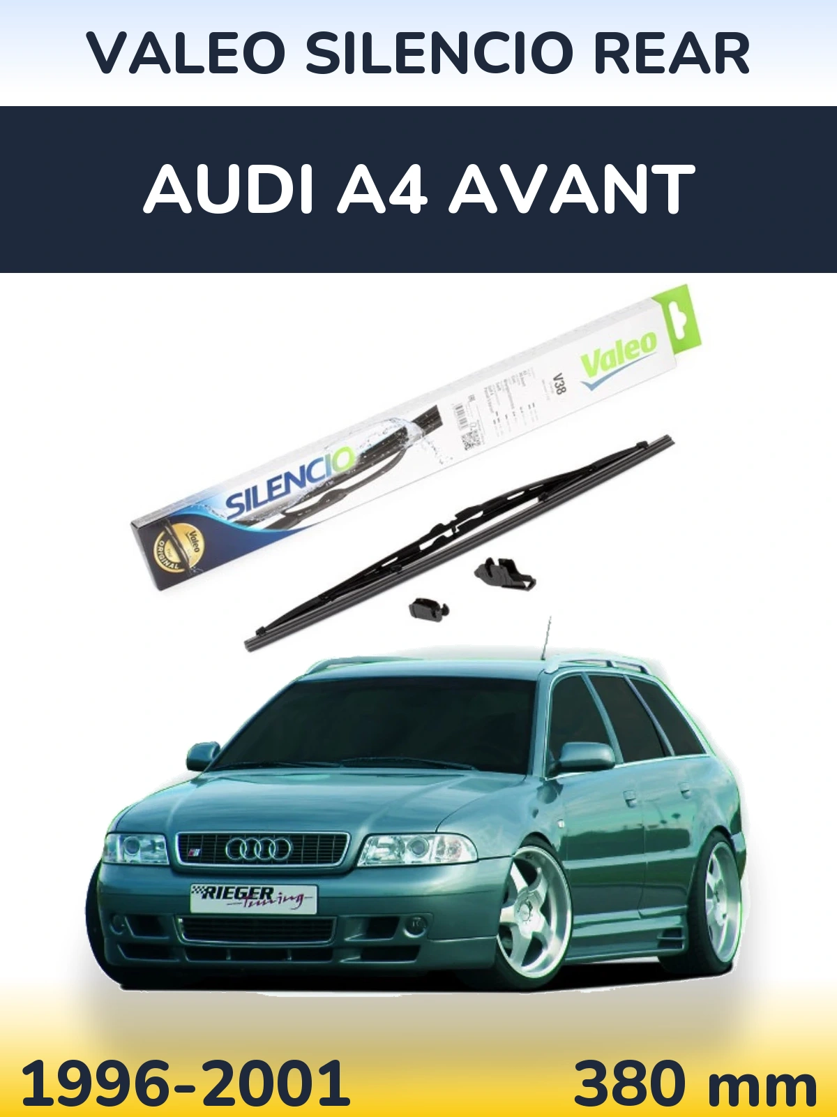 Задний дворник Valeo Silencio Rear 380 мм для Audi A4 Avant 1996-2001