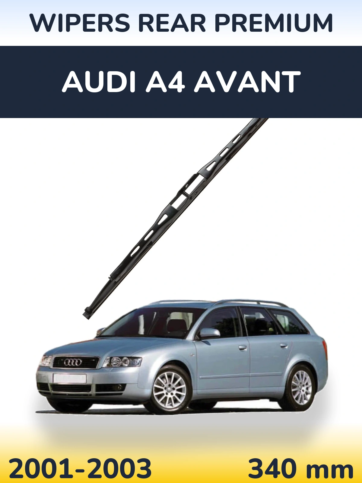 Rear wiper blade WIPERS REAR PREMIUM 340 mm for Audi A4 Avant 2001-2003