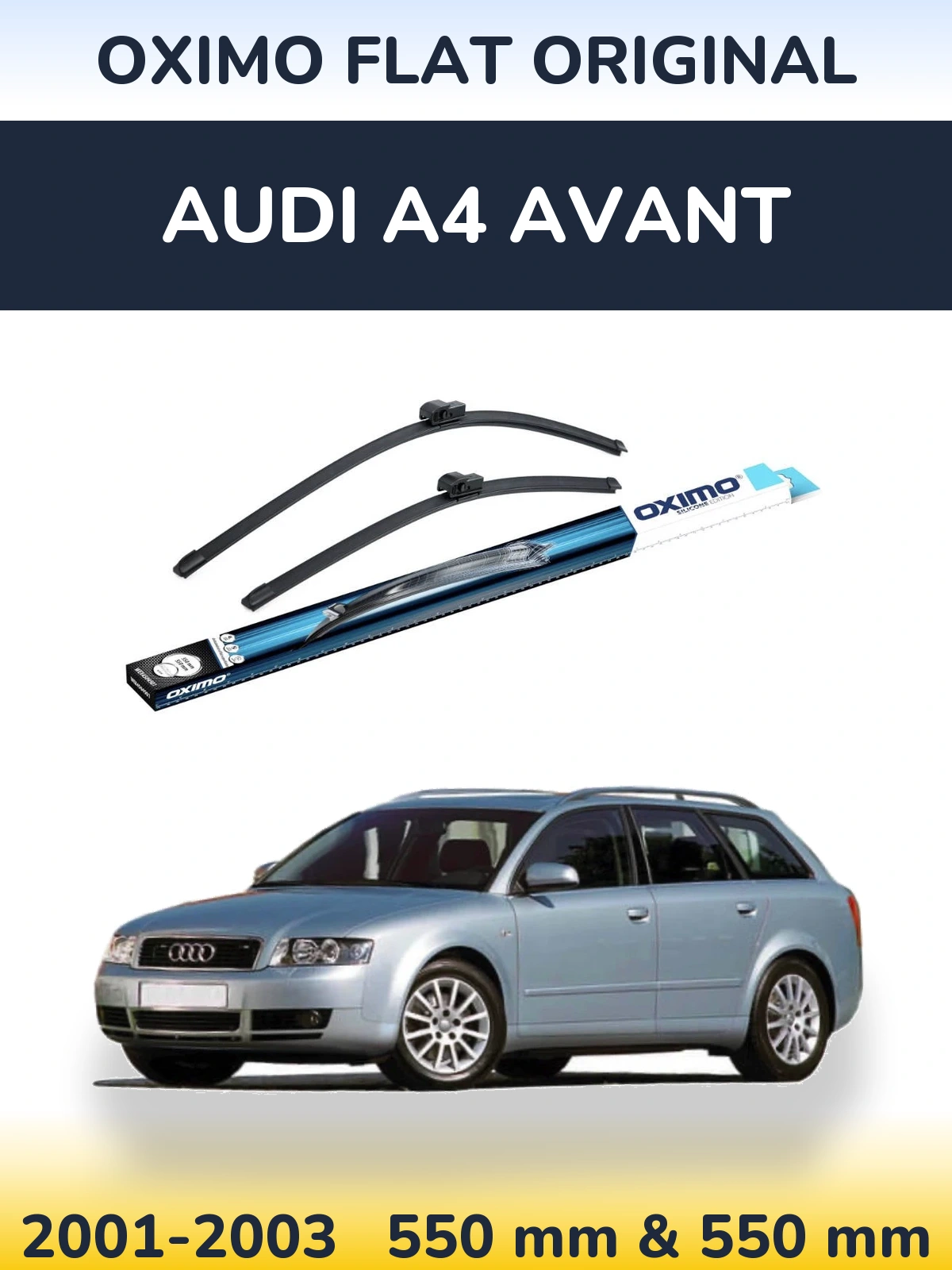 Комплект передних дворников Oximo Flat Original 550 & 550 мм для Audi A4 Avant 2001-2003