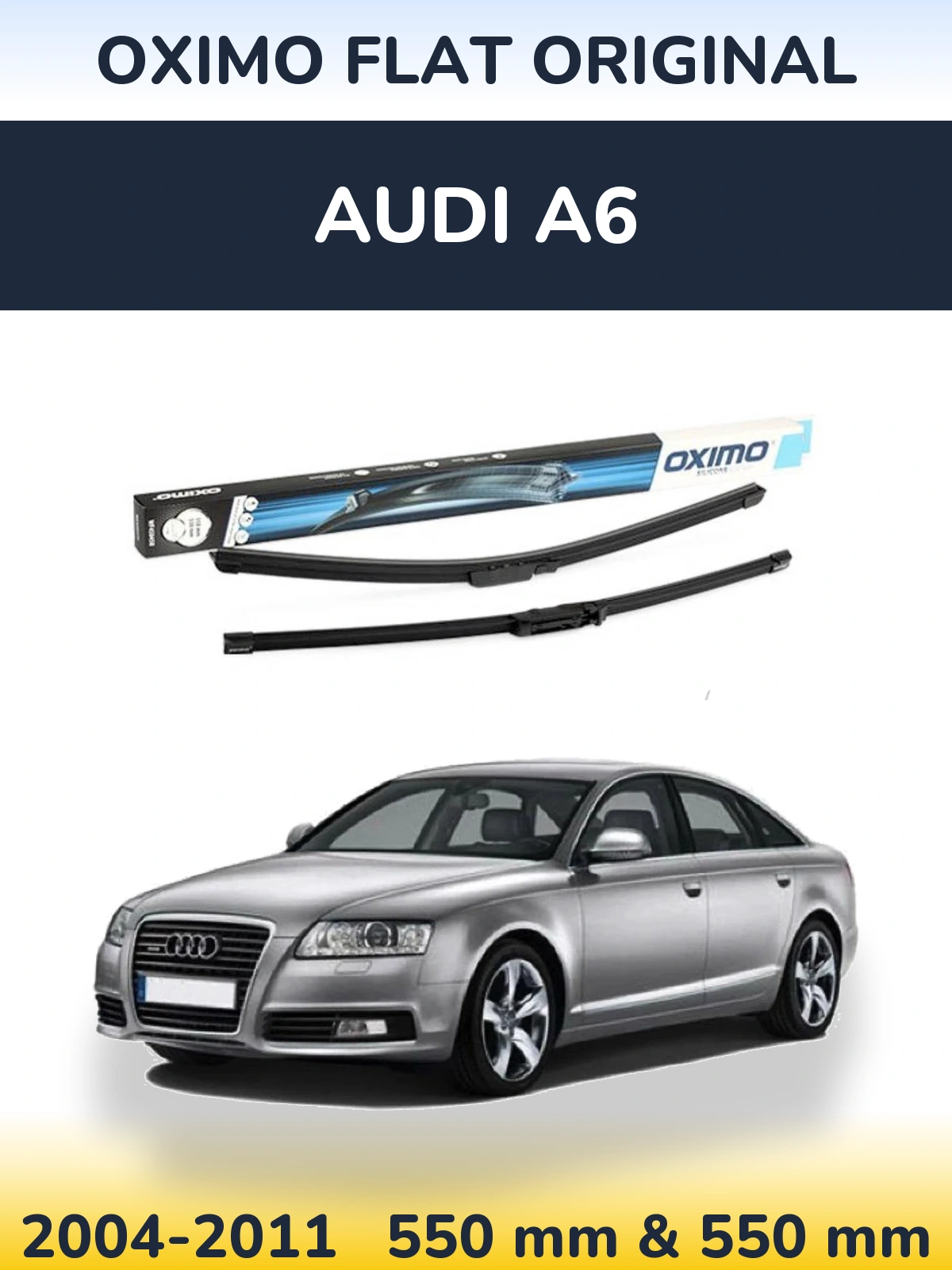 Комплект передних дворников Oximo Flat Original 550 & 550 мм для Audi A6 2004-2011