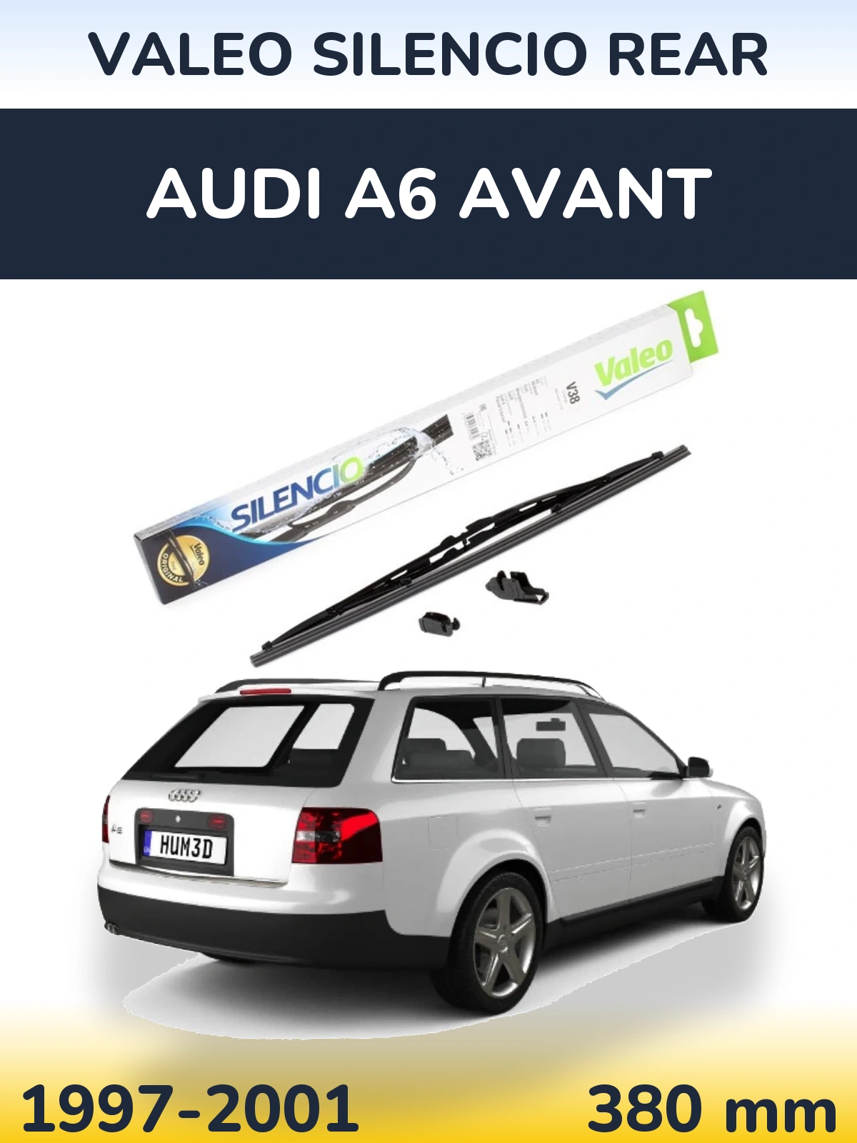 Задний дворник Valeo Silencio Rear 380 мм для Audi A6 Avant 1997-2001