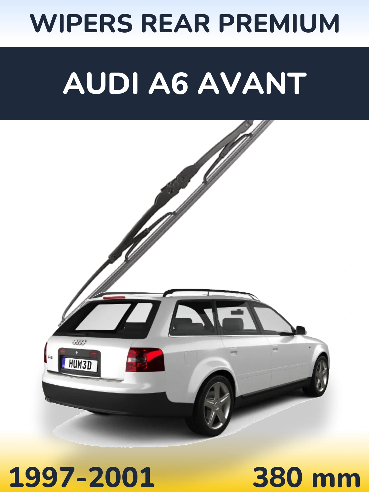 Задний дворник WIPERS REAR PREMIUM 380 мм для Audi A6 Avant 1997-2001