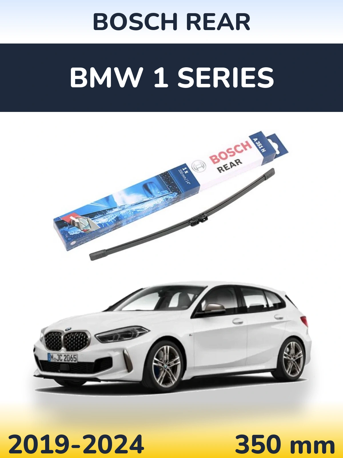 Rear wiper blade BOSCH Rear 350 mm for BMW 1 Series 2019-2024