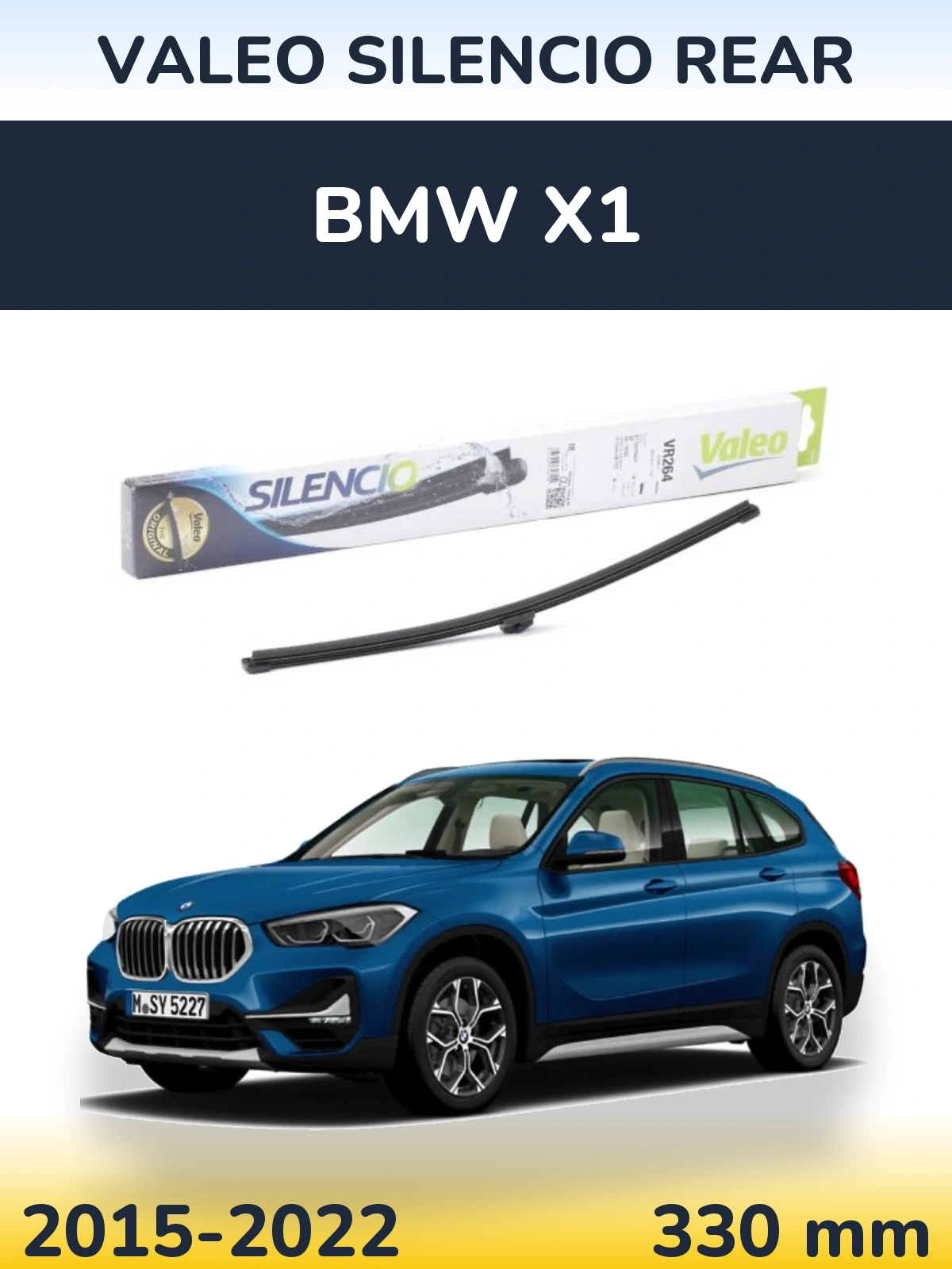 Rear wiper blade Valeo Silencio Rear 320 mm for BMW X1 2015-2022