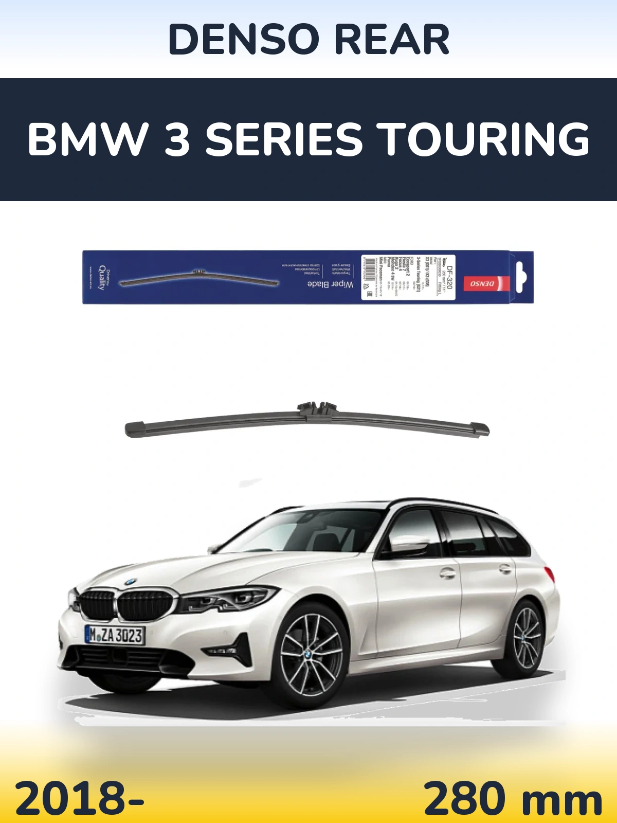 Rear wiper blade Denso Rear 280 mm for BMW 3 Series Touring 2018-2026