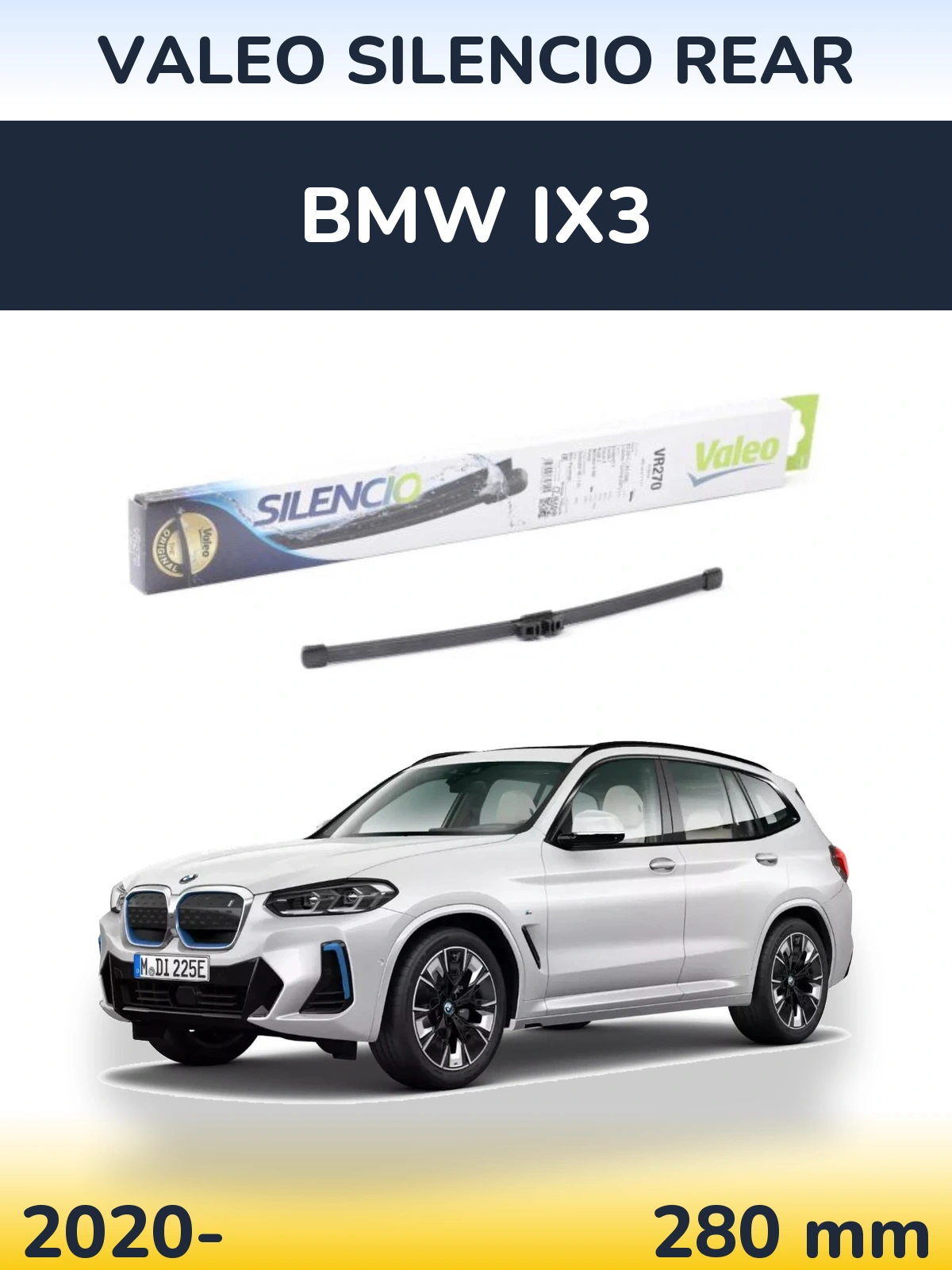 Rear wiper blade Valeo Silencio Rear 280 mm for BMW iX3 2020-2026