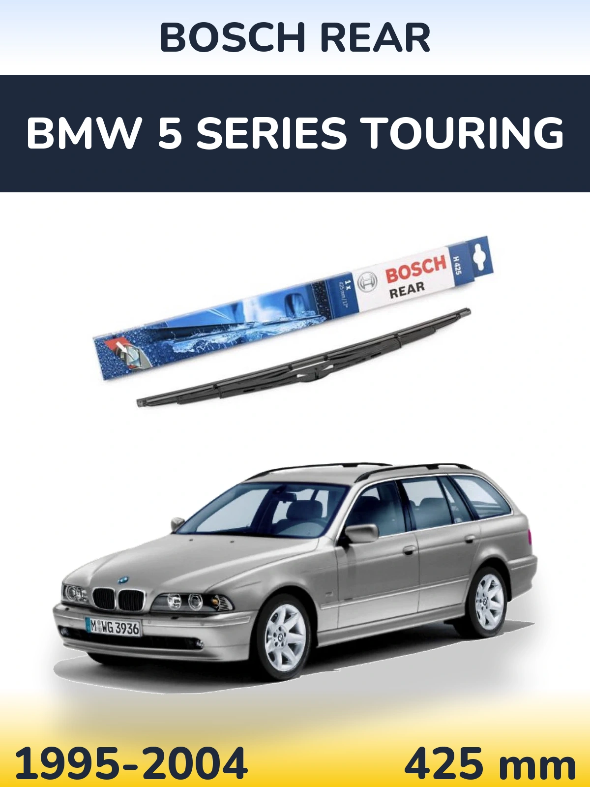 Rear wiper blade BOSCH Rear 425 mm for BMW 5 Series Touring 1995-2004