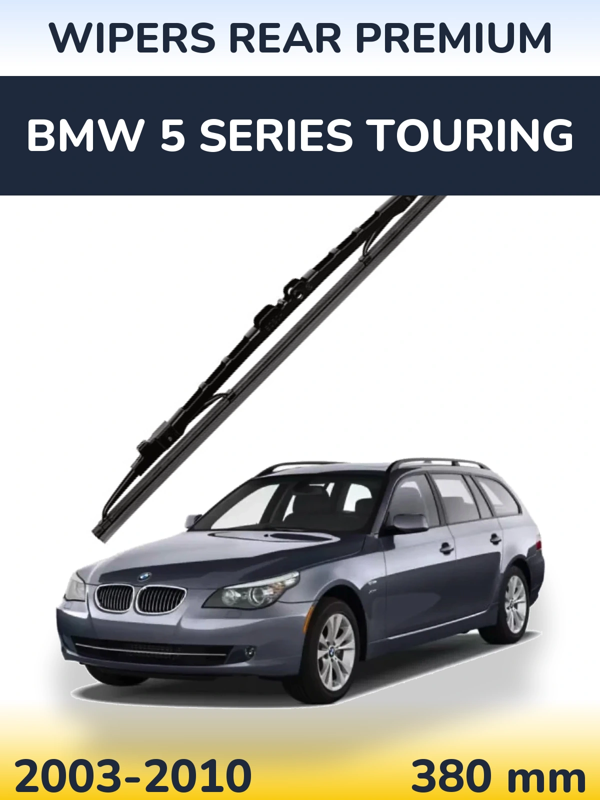 Rear wiper blade WIPERS REAR PREMIUM 380 mm for BMW 5 Series Touring 2003-2010