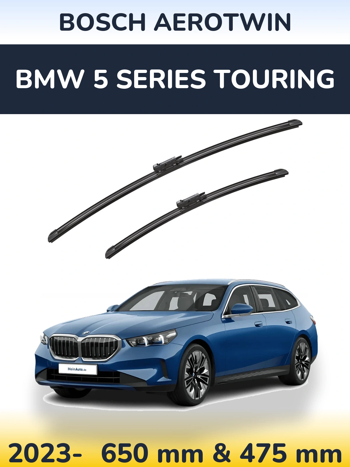 Комплект передних дворников BOSCH AeroTwin 650 & 475 мм для BMW 5 Series Touring 2023-2026