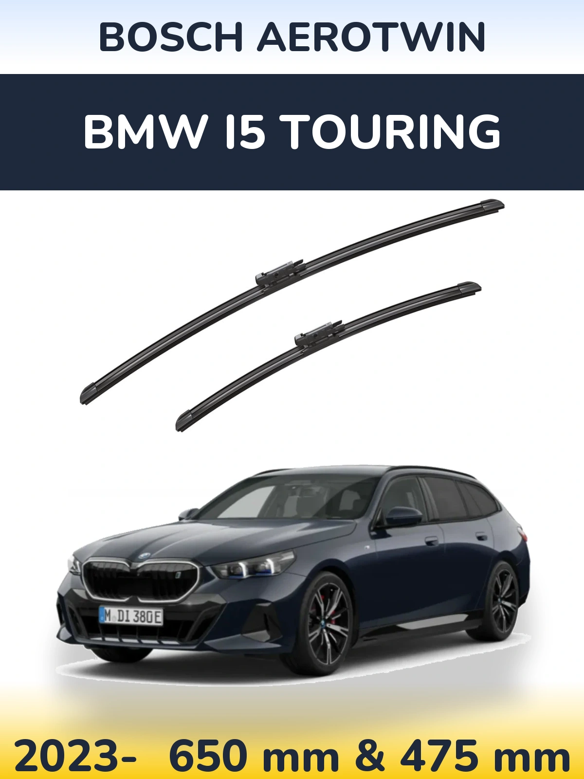 Комплект передних дворников BOSCH AeroTwin 650 & 475 мм для BMW i5 Touring 2023-2026
