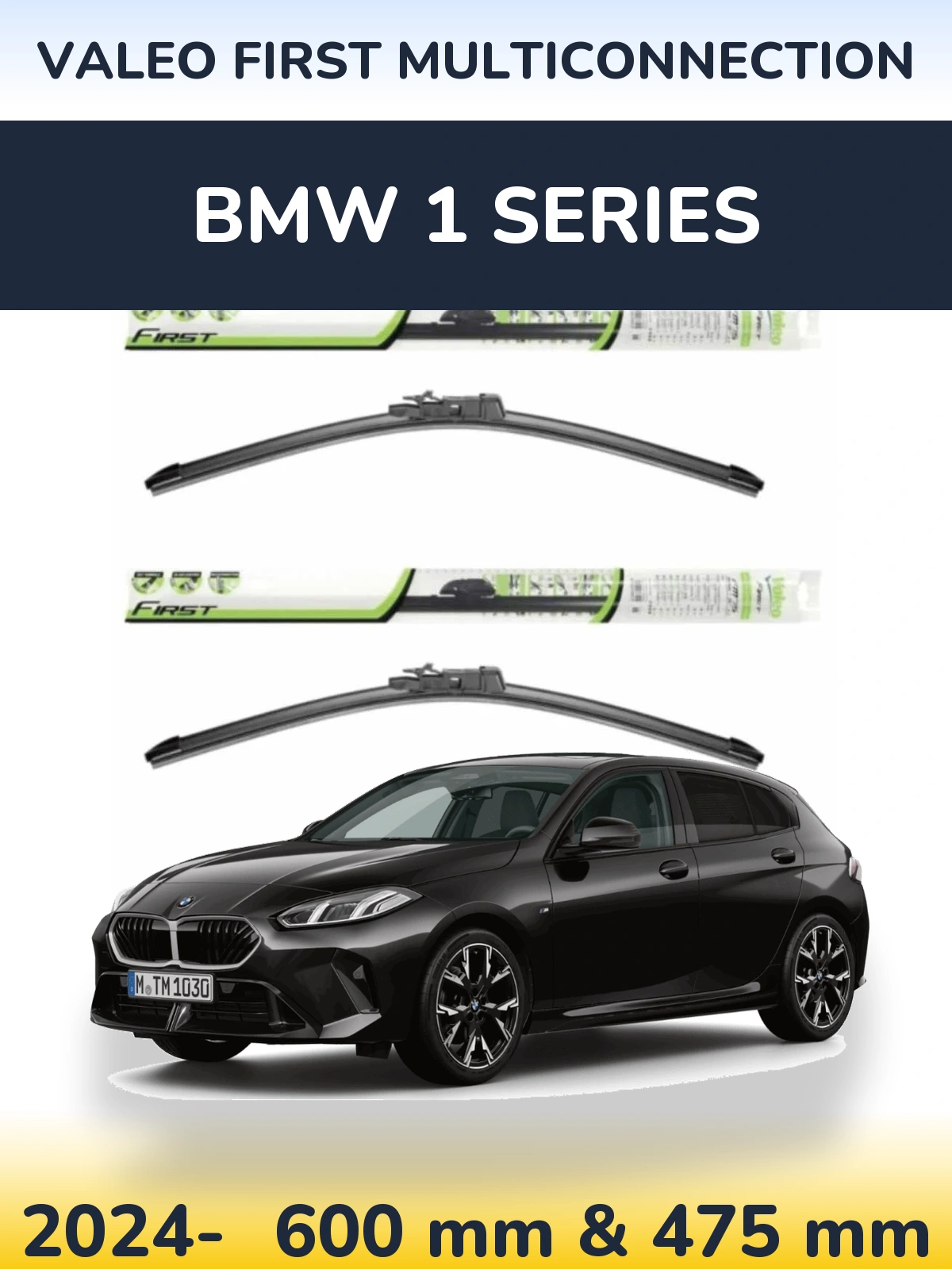 Комплект передних дворников Valeo First MultiConnection 600 & 475 мм для BMW 1 Series 2024-2026
