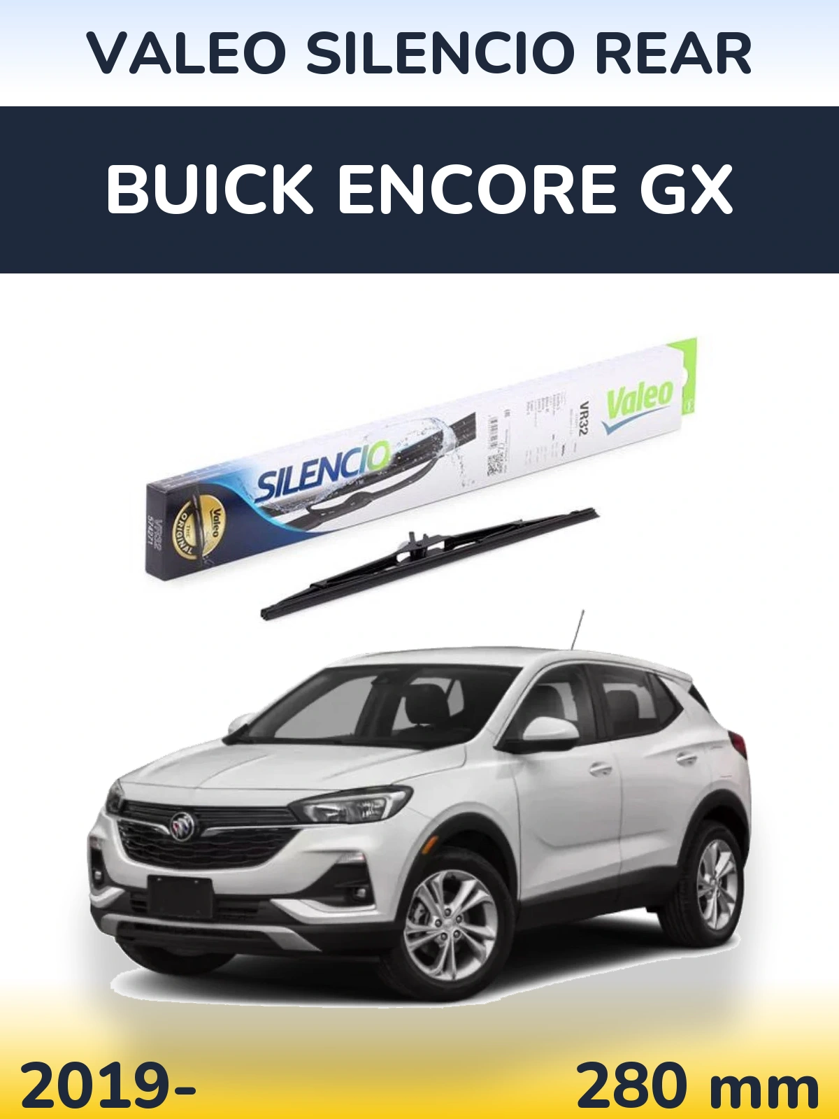Задний дворник Valeo Silencio Rear 280 мм для Buick Encore GX 2019-2026
