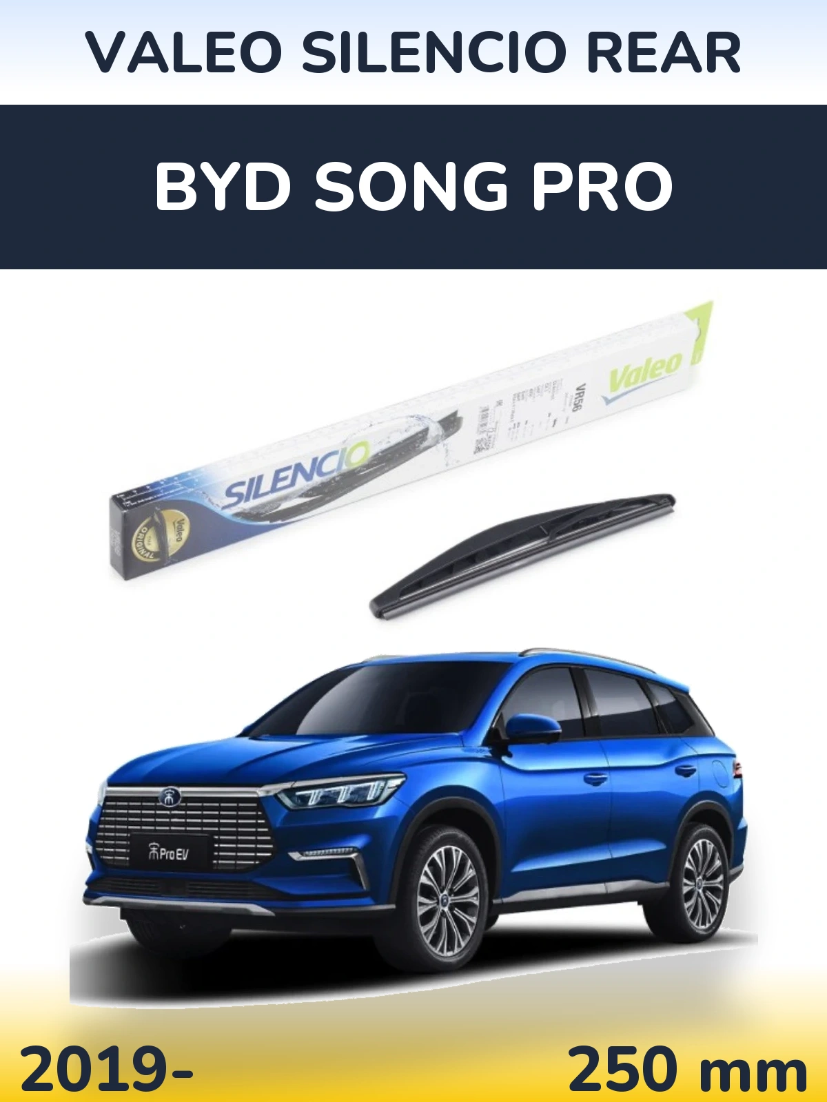 Rear wiper blade Valeo Silencio Rear 240 mm for BYD Song Pro 2019-2026