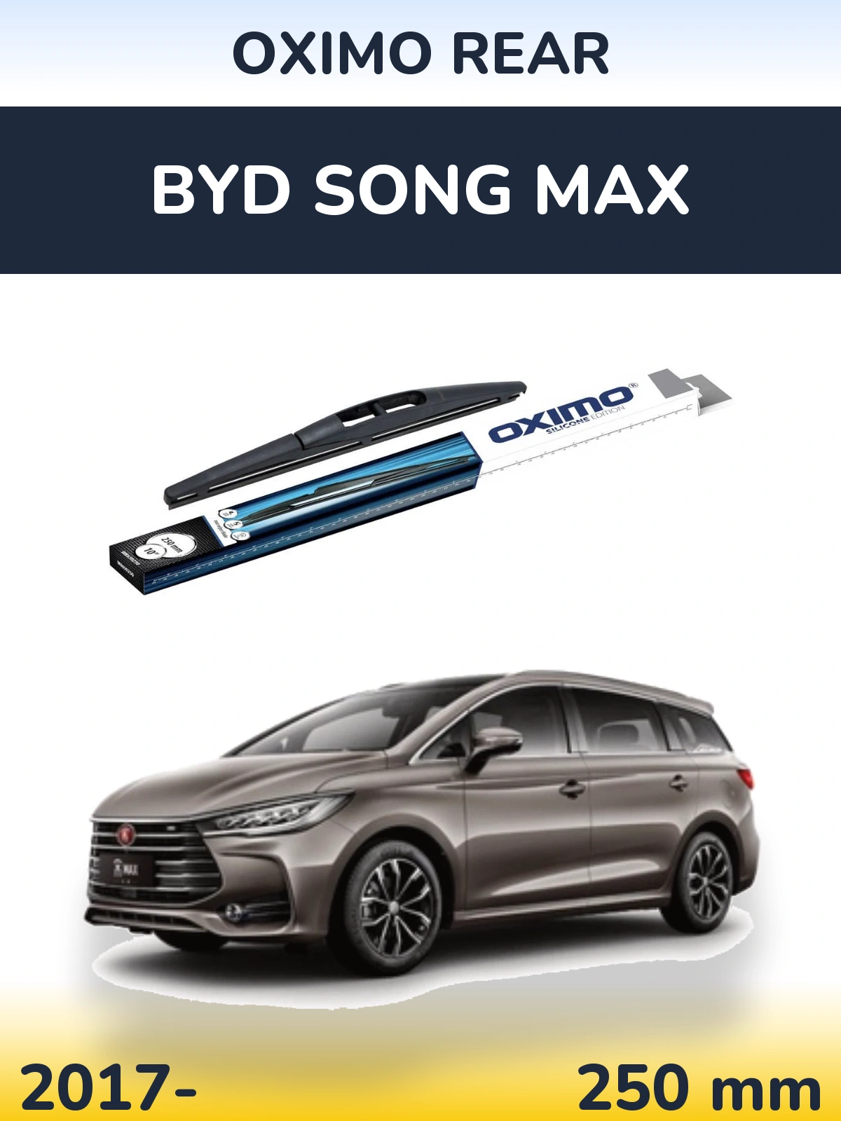 Rear wiper blade Oximo Rear 250 mm for BYD Song Max 2017-2026