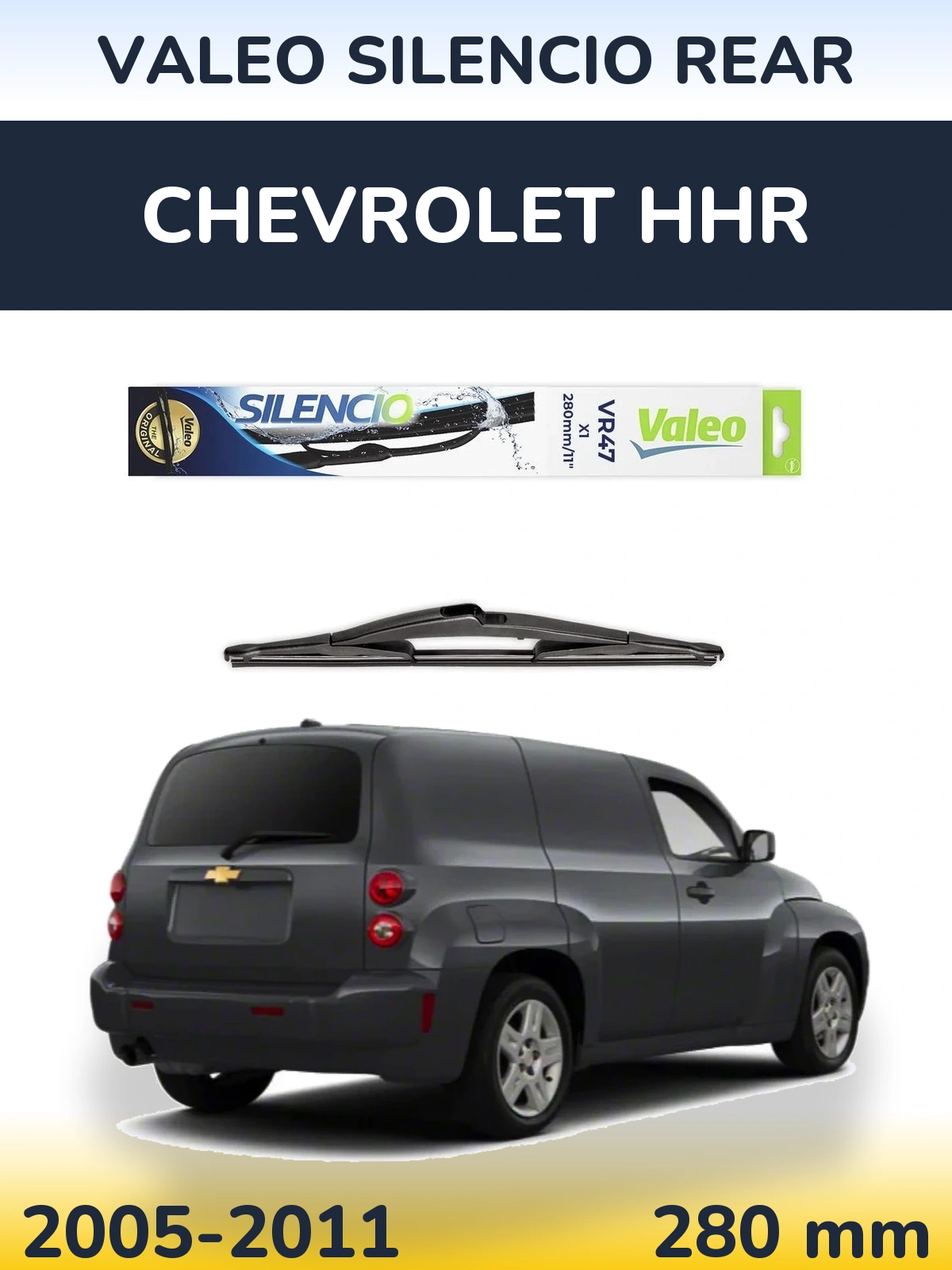 Задний дворник Valeo Silencio Rear 280 мм для Chevrolet HHR 2005-2011