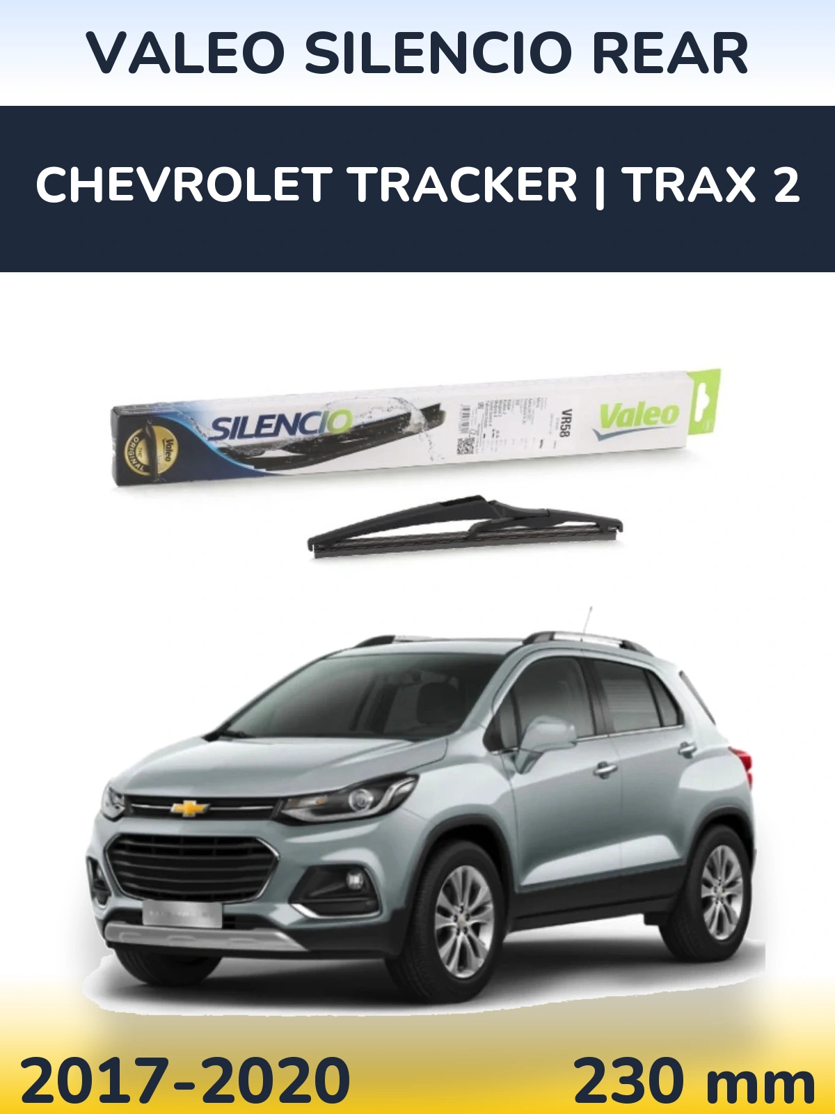 Rear wiper blade Valeo Silencio Rear 240 mm for Chevrolet Tracker | Trax 2 2017-2020