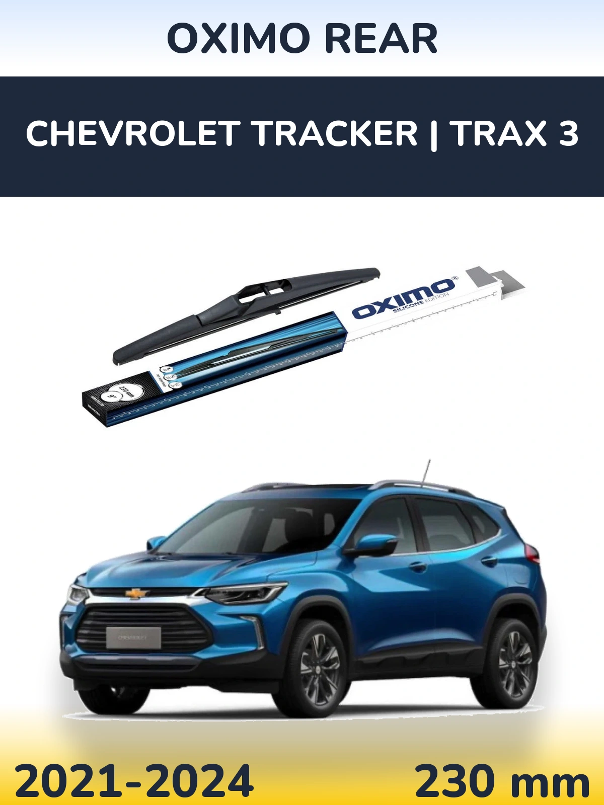 Rear wiper blade Oximo Rear 230 mm for Chevrolet Tracker | Trax 3 2021-2024