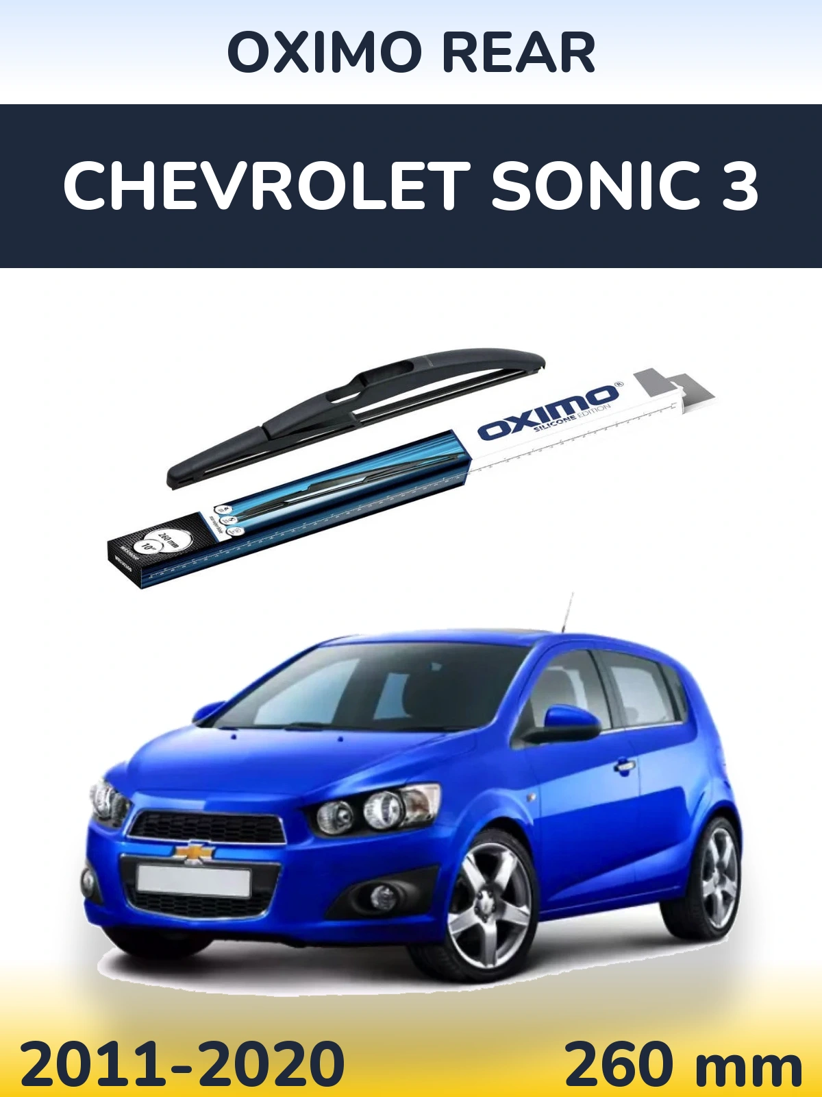 Rear wiper blade Oximo Rear 260 mm for Chevrolet Sonic 3 2011-2020