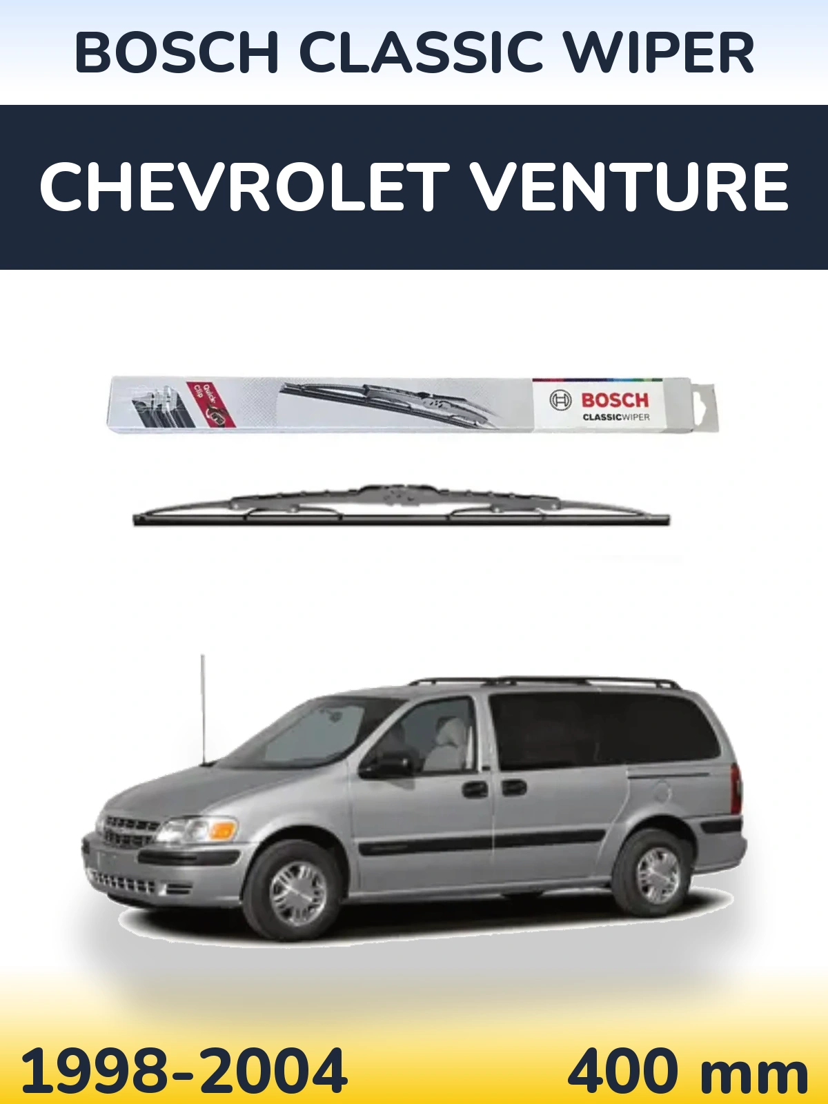 Rear wiper blade BOSCH Classic Wiper 400 mm for Chevrolet Venture 1998-2004