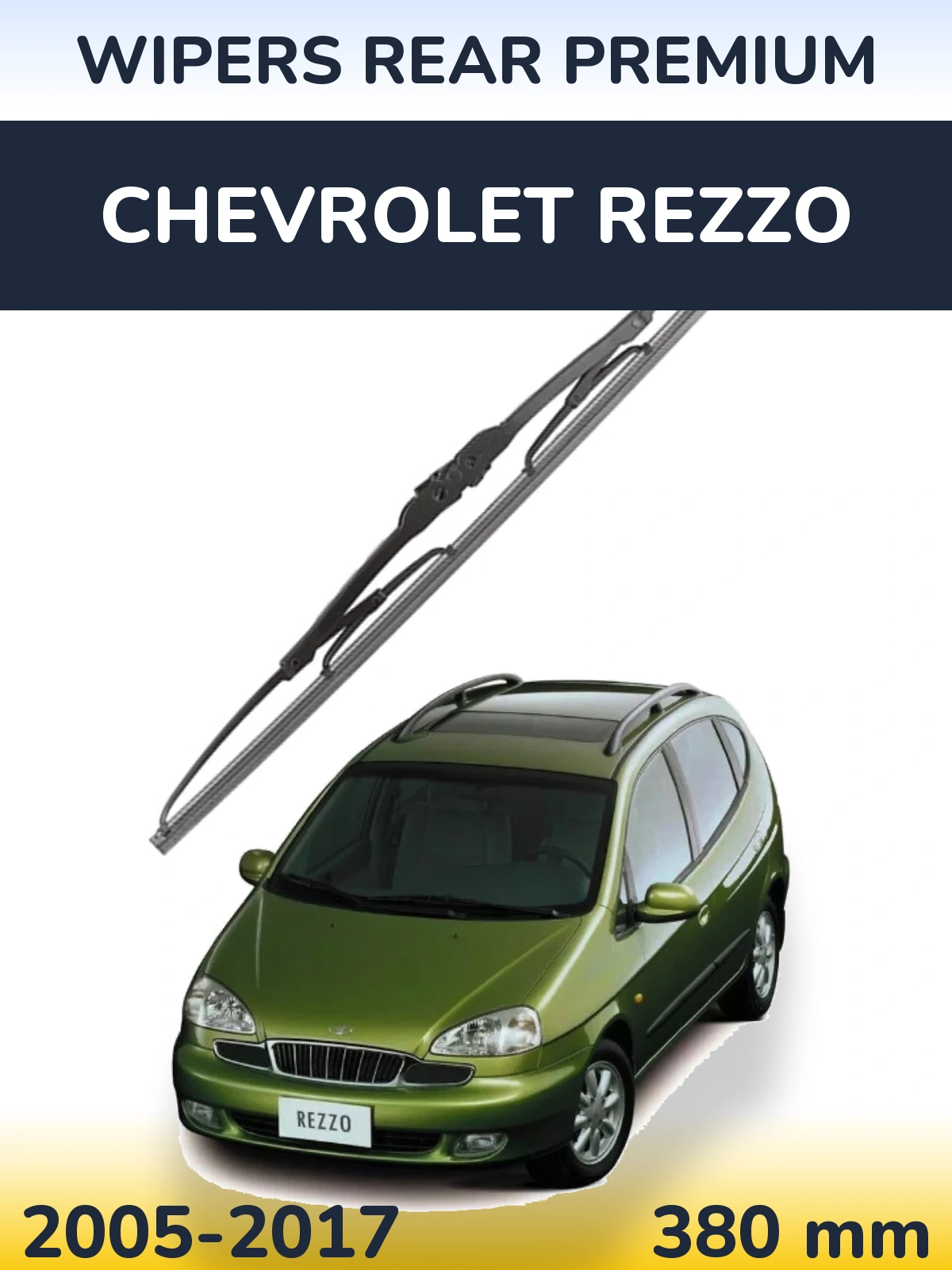 Задня щітка WIPERS REAR PREMIUM 380 мм для Chevrolet Rezzo 2005-2017