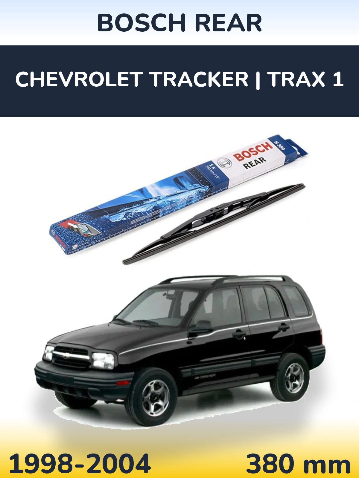 Задний дворник BOSCH Rear 380 мм для Chevrolet Tracker | Trax 1 1998-2004