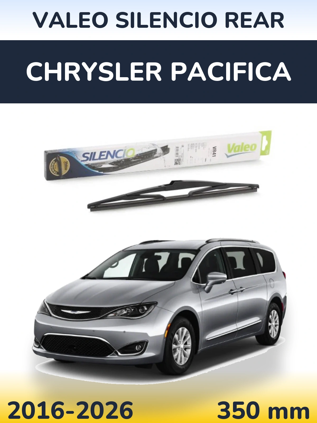 Rear wiper blade Valeo Silencio Rear 345 mm for Chrysler Pacifica 2016-2026