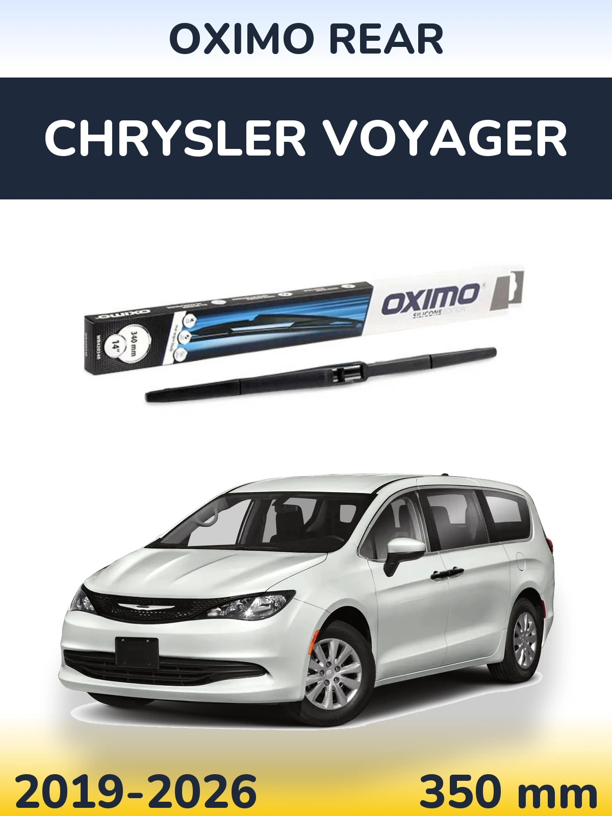 Rear wiper blade Oximo Rear 350 mm for Chrysler Voyager 2019-2026