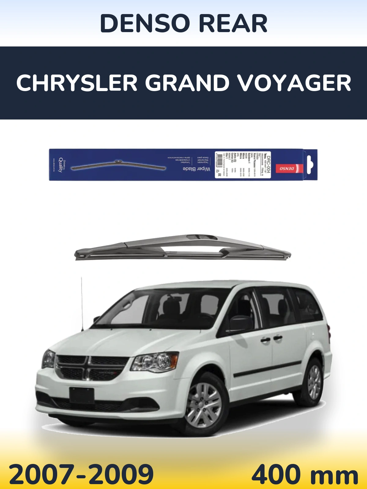 Rear wiper blade Denso Rear 400 mm for Chrysler Grand Voyager 2007-2009