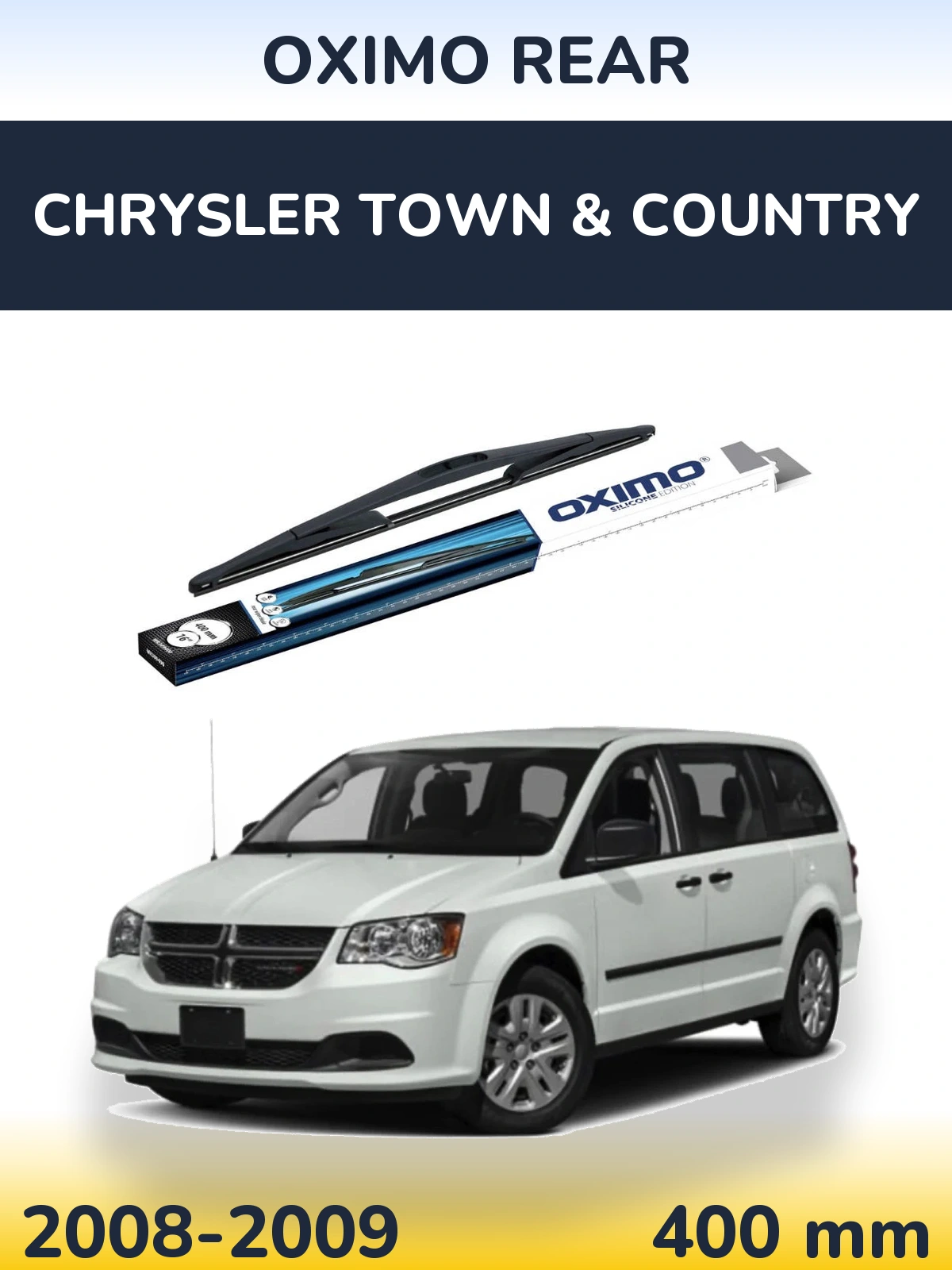 Rear wiper blade Oximo Rear 400 mm for Chrysler Town & Country 2008-2009
