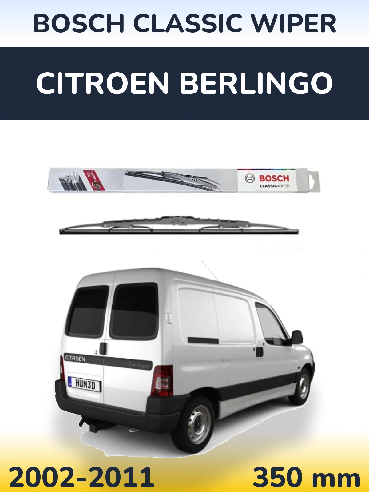 Задня щітка BOSCH Classic Wiper 340 мм для Citroen Berlingo 2002-2011