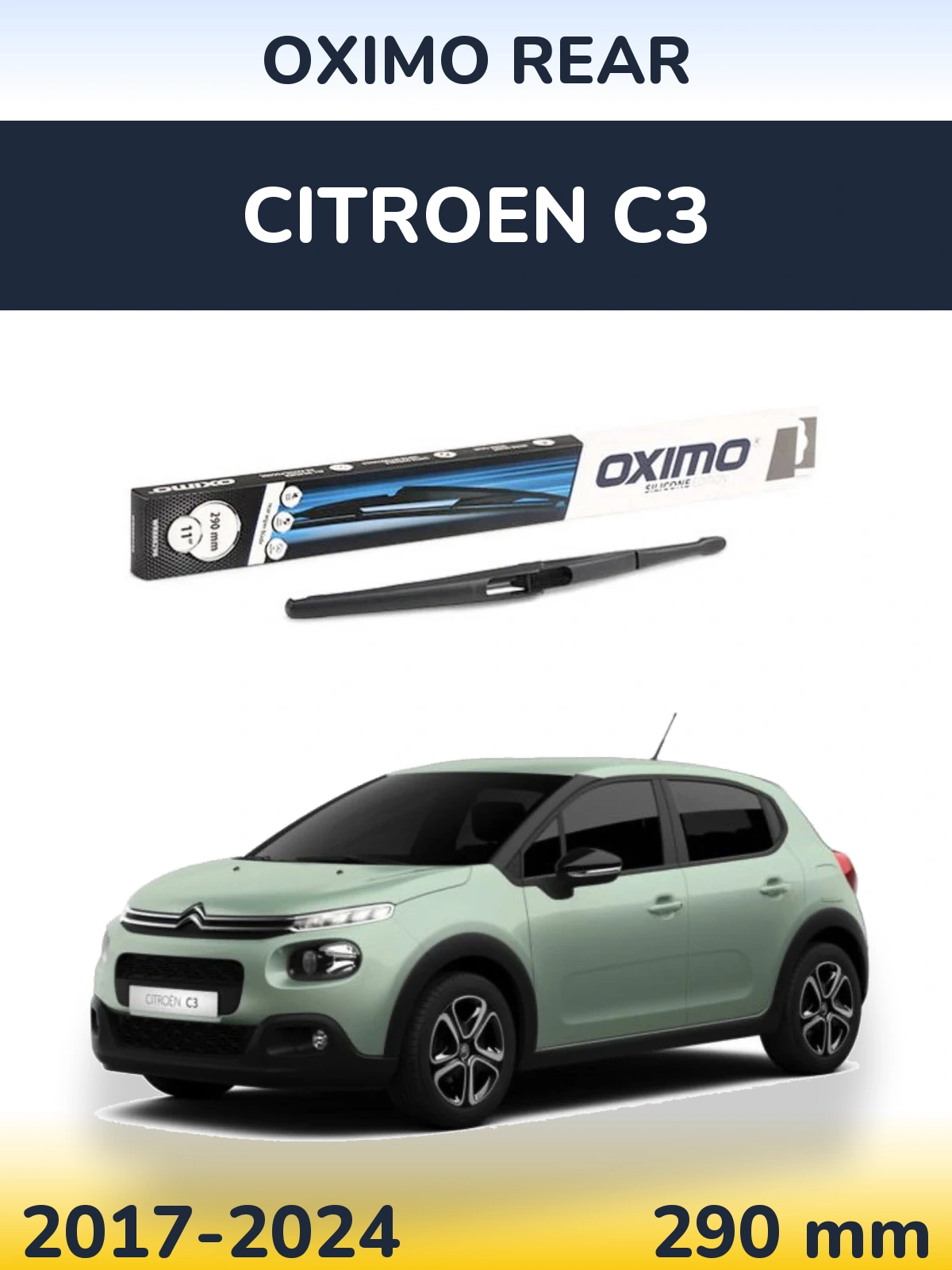 Rear wiper blade Oximo Rear 290 mm for Citroen C3 2017-2024