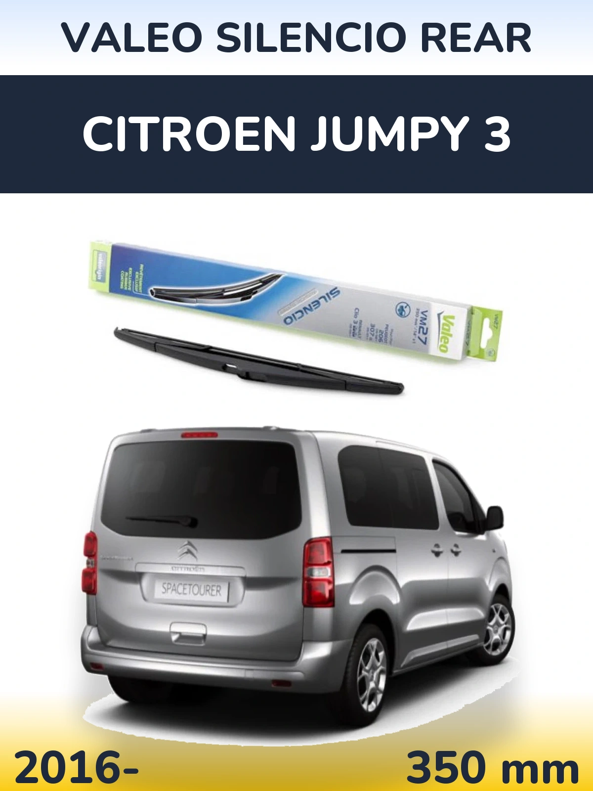 Rear wiper blade Valeo Silencio Rear 350 mm for Citroen Jumpy 3 2016-2026