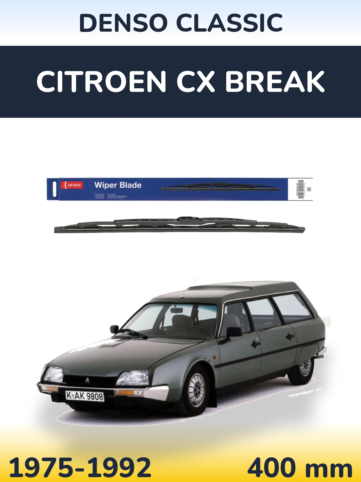 Задня щітка Denso Classic 400 мм для Citroen CX Break 1975-1992