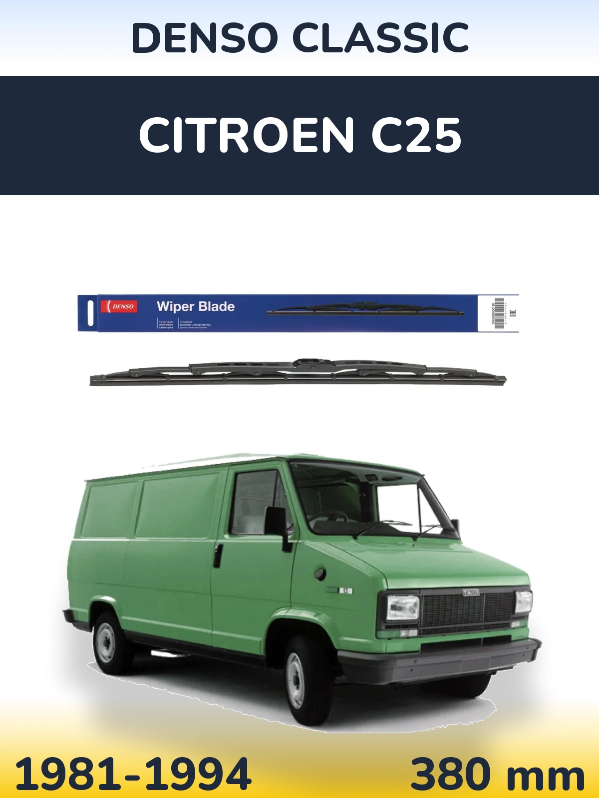 Задня щітка Denso Classic 380 мм для Citroen C25 1981-1994