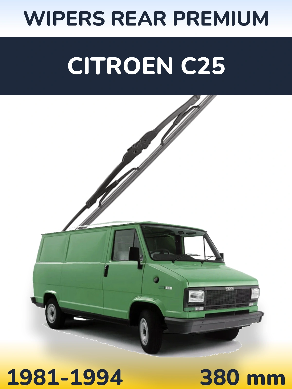 Rear wiper blade WIPERS REAR PREMIUM 380 mm for Citroen C25 1981-1994