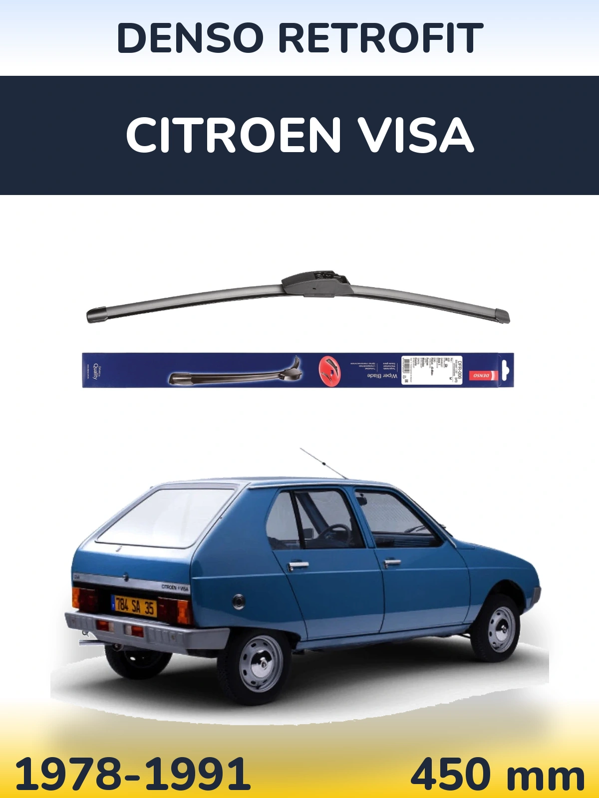 Передня щітка Denso Retrofit 450 мм для Citroen Visa 1978-1991